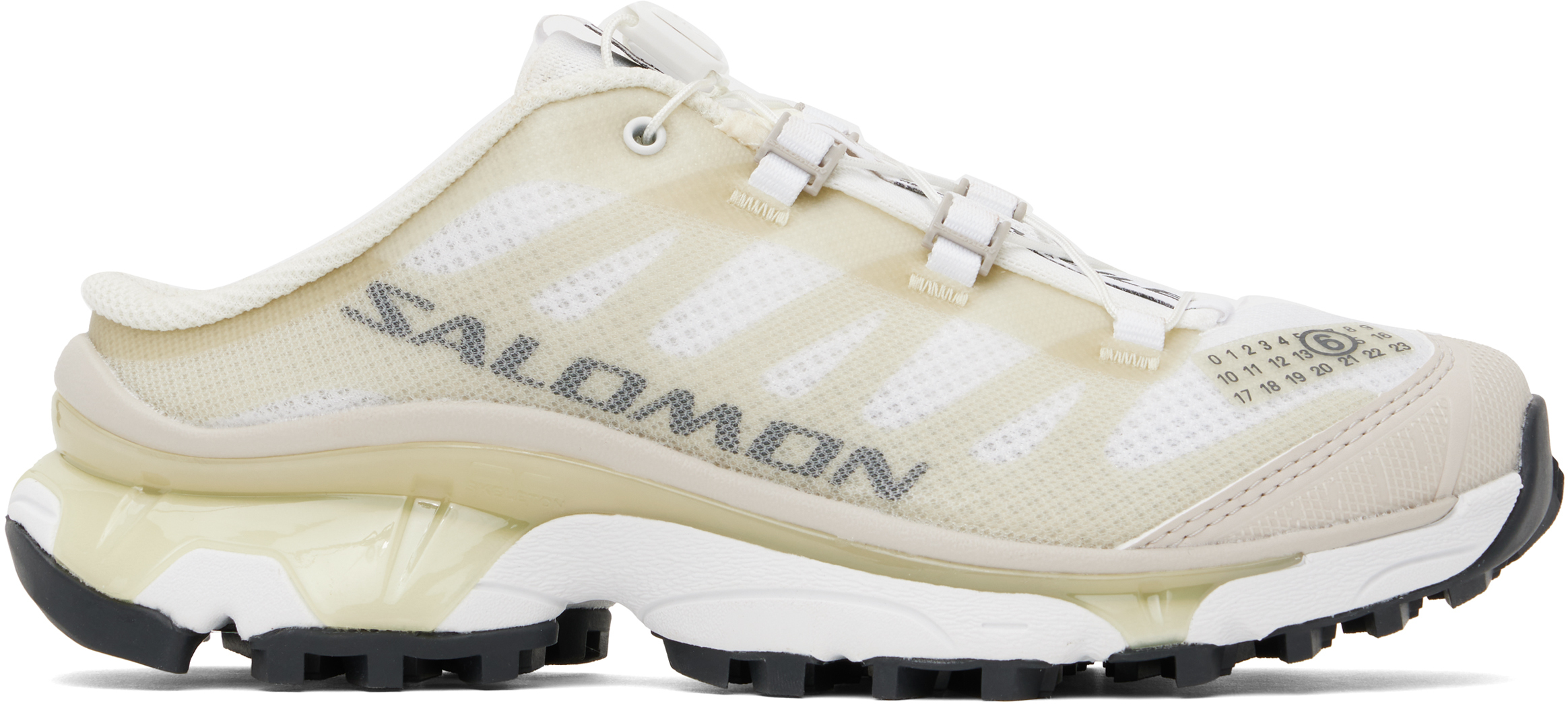 Salomon x MM6 Maison Margiela ☆ XT-4 Mule 2 ‘White’ MM6 Maison Margiela: White & Green Salomon Edition XT4 Mule