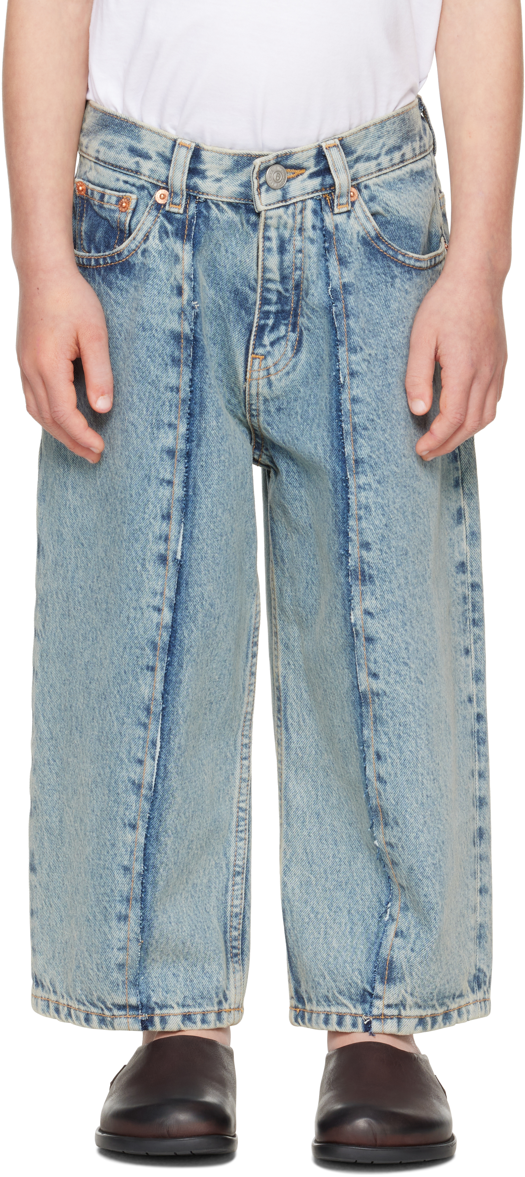 Maison Margiela ブルーフェードジーンズ MM6 Maison Margielaのキッズ｜ブルー フェードジーンズがセール中