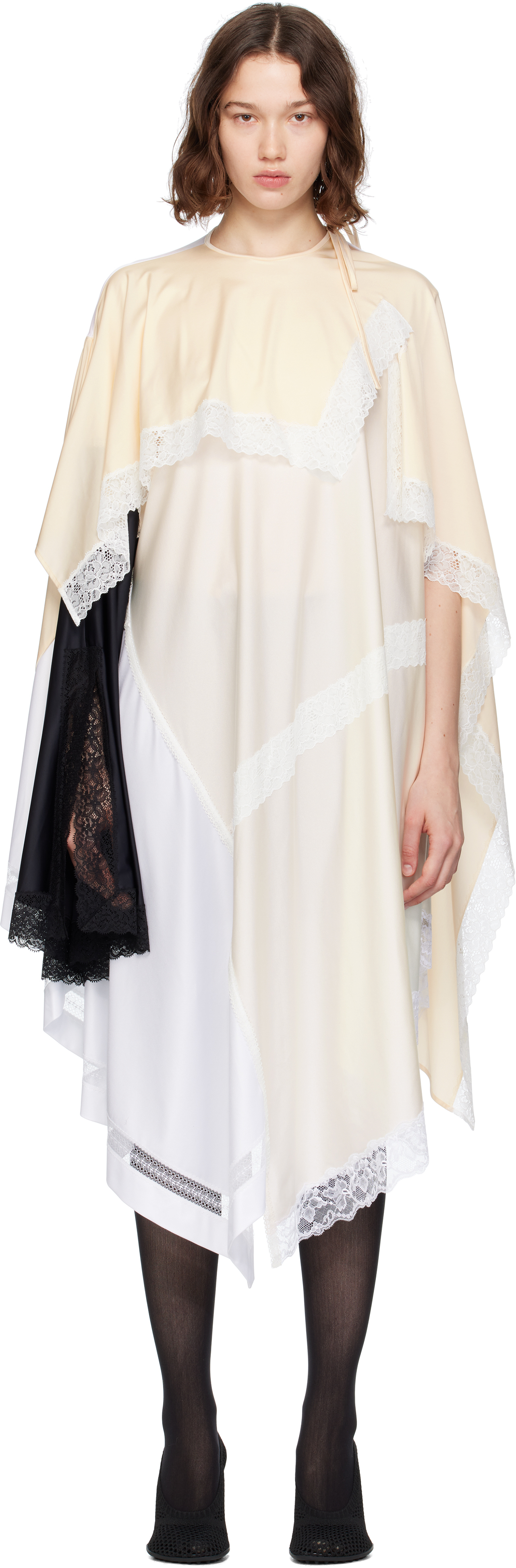 Off-White Underskirt Midi Dress