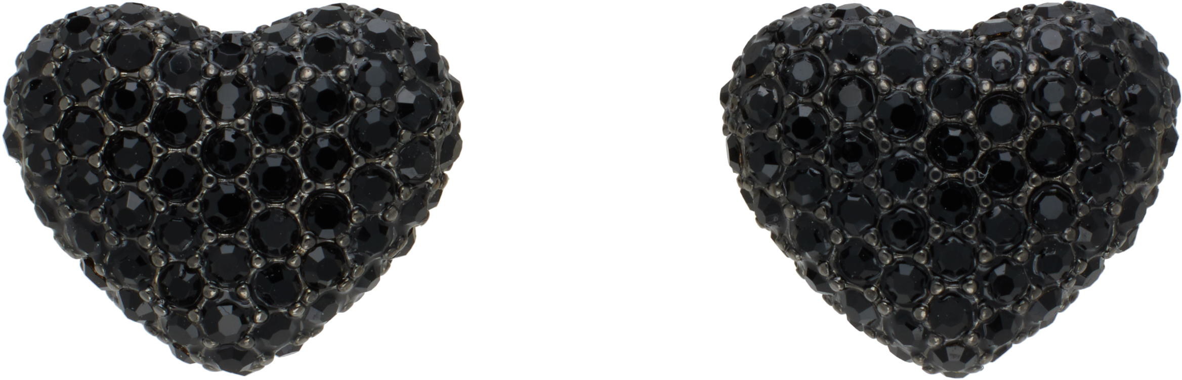 イヤリング Balloon Heart Pave Earrings - Marc Jacobs - l - Black Marc Jacobs: Black 'The Heart Balloon Pavé' Earrings | SSENSE