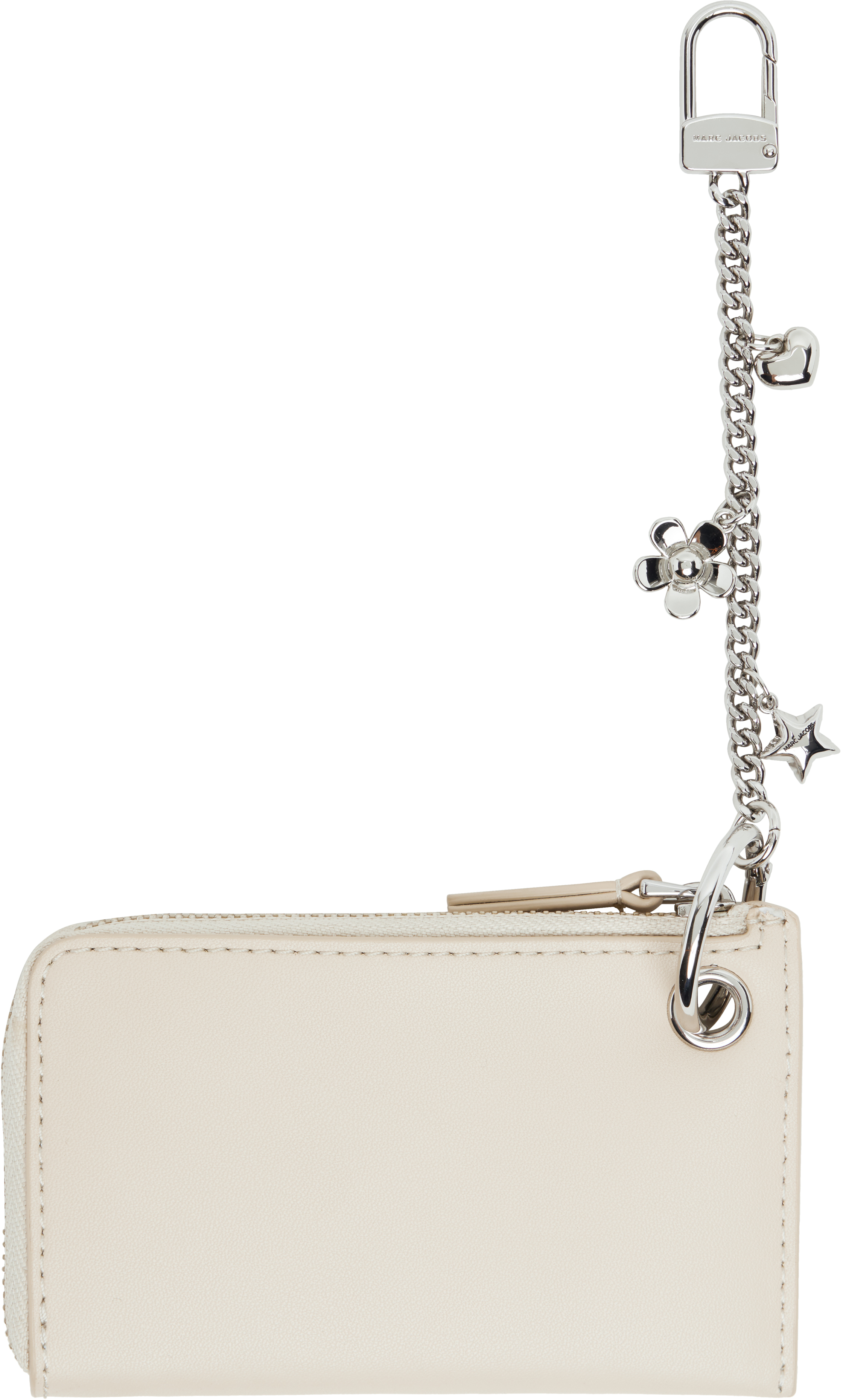 Marc Jacobs Off-white 'the Top Zip Charm' Coin Pouch In Orange