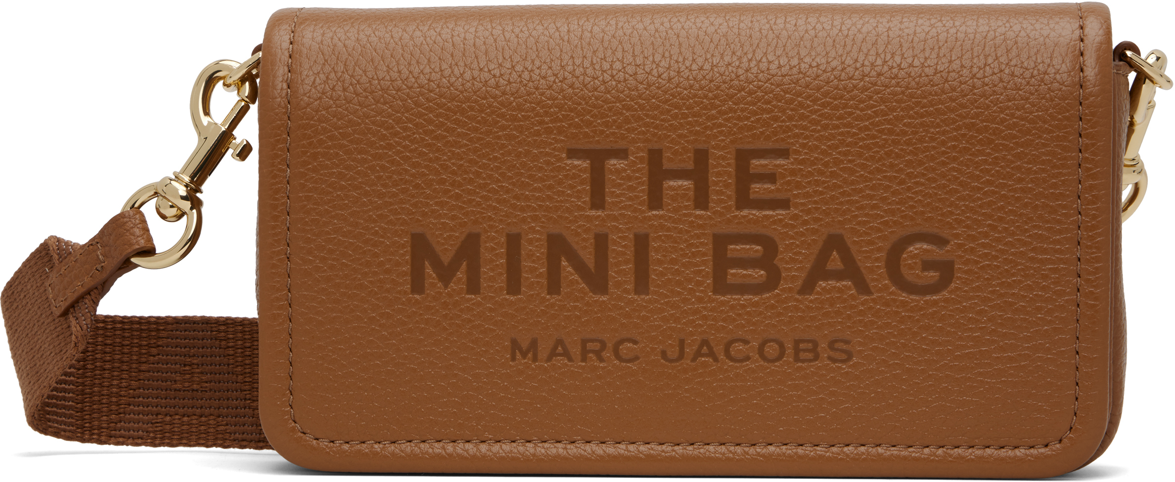 Marc Jacobs: Brown 'The Leather Mini' Bag | SSENSE