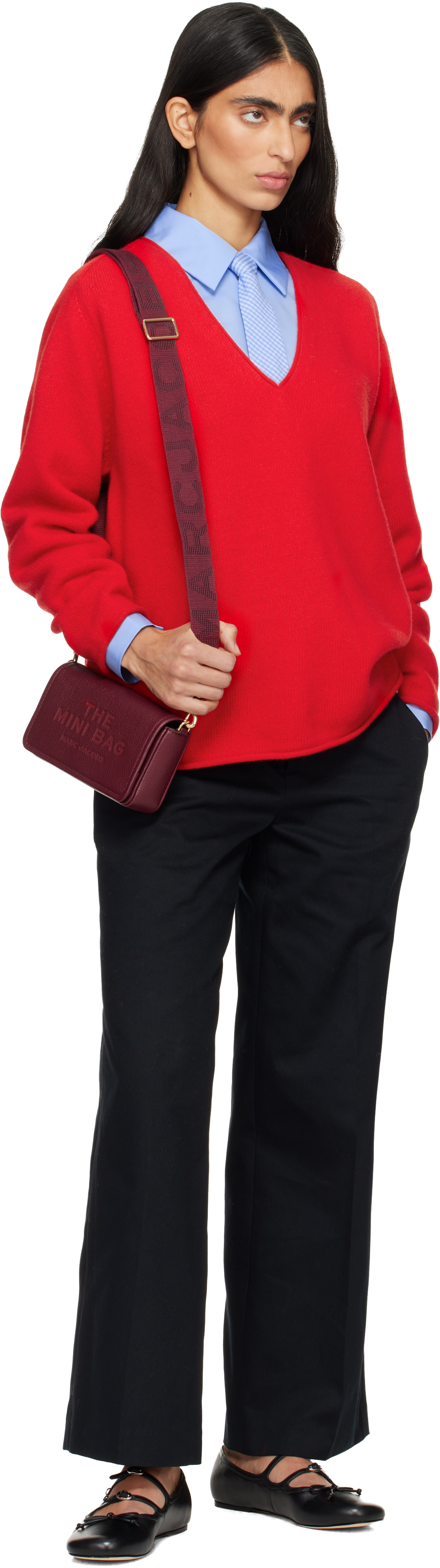 Marc Jacobs Red 'the Leather Mini' Bag In Pink