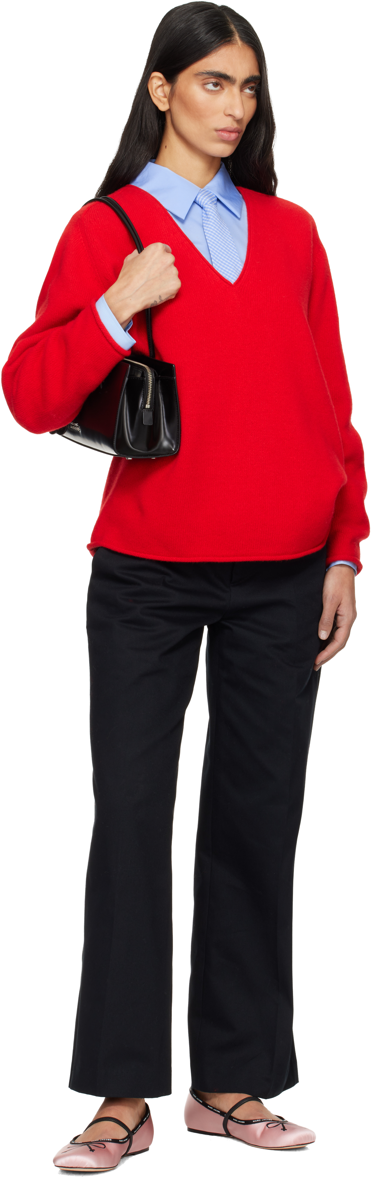 Marc Jacobs Black 'the Glam Mirror Satchel' Bag In Pattern