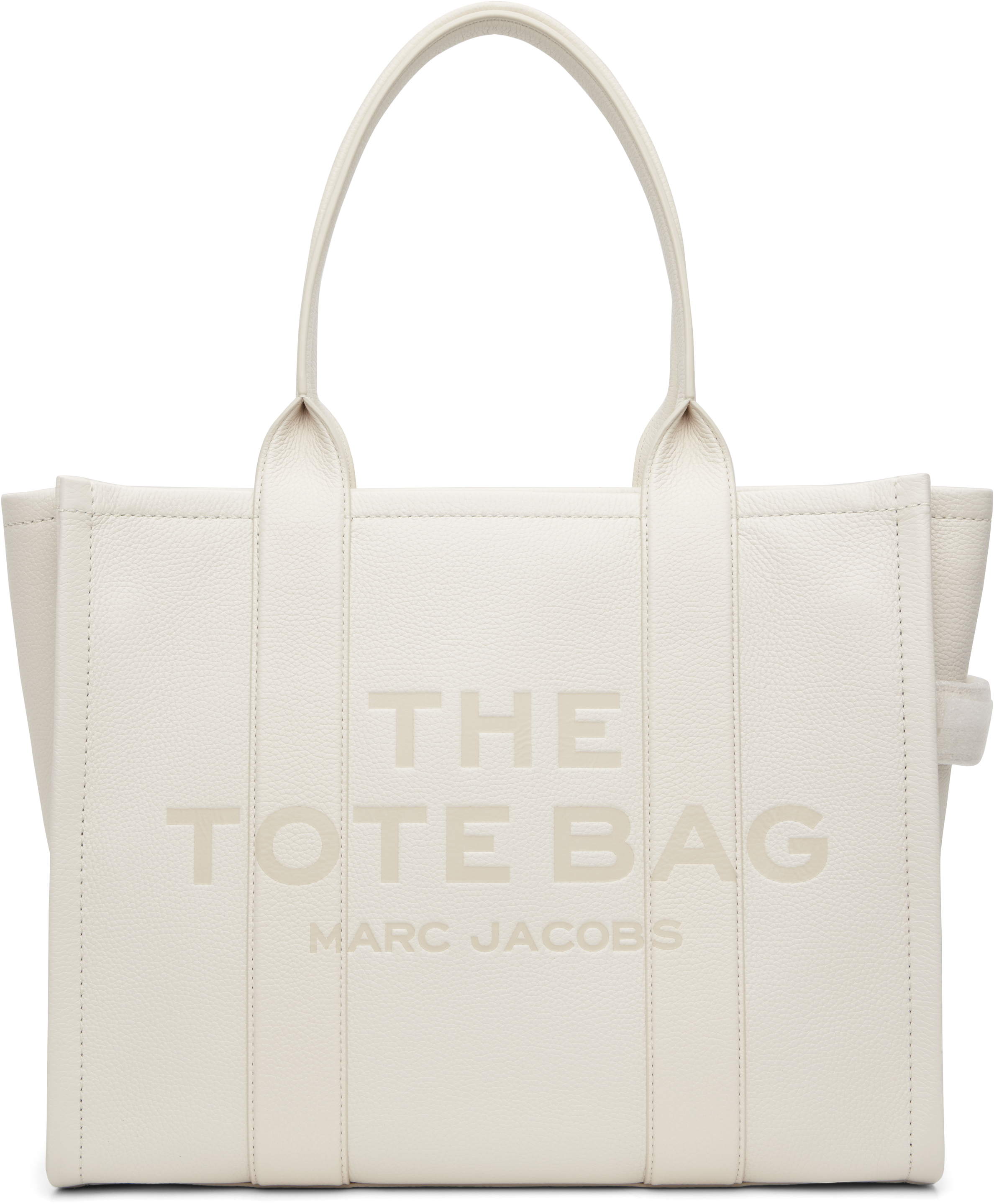 <Marc Jacobs>'The Leather Large' トートバッグ オフホワイト Marc Jacobs: オフホワイト 'The Leather Large' トートバッグ