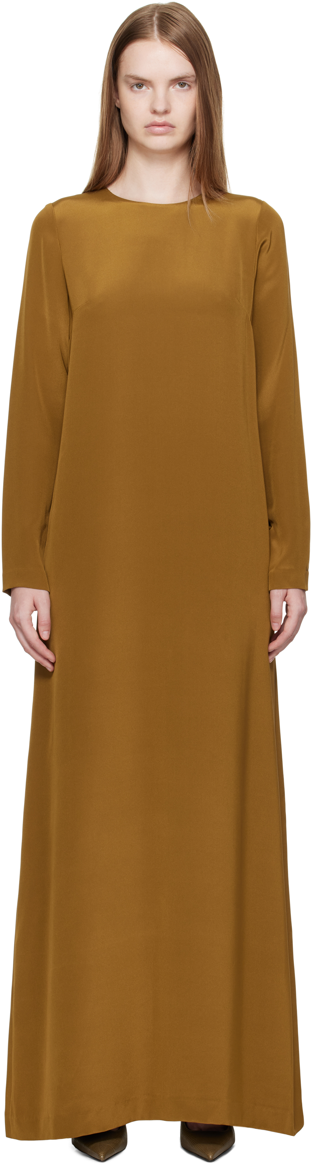 La Collection Tan Beatrice Maxi Dress In Brown