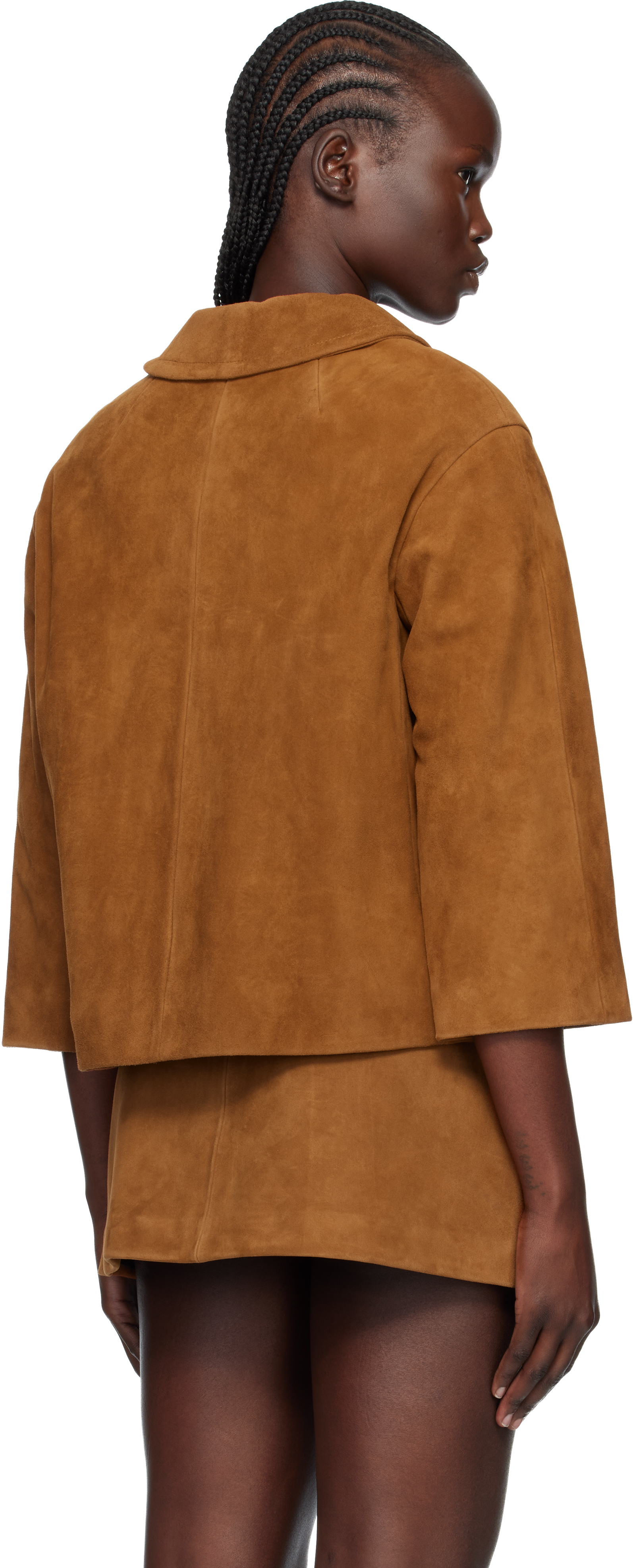 Marc Jacobs Tan Doll Suede Jacket In Brown