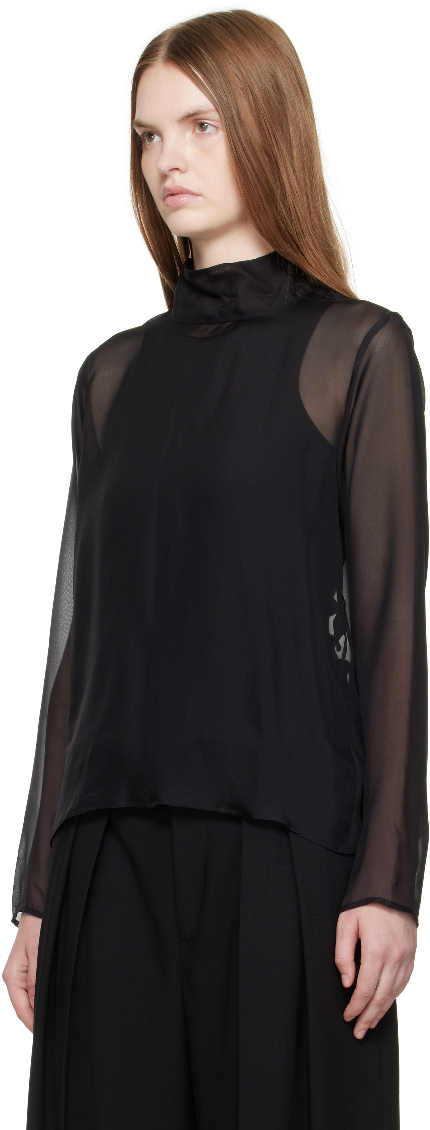 La Collection Black Clarice Blouse In Black