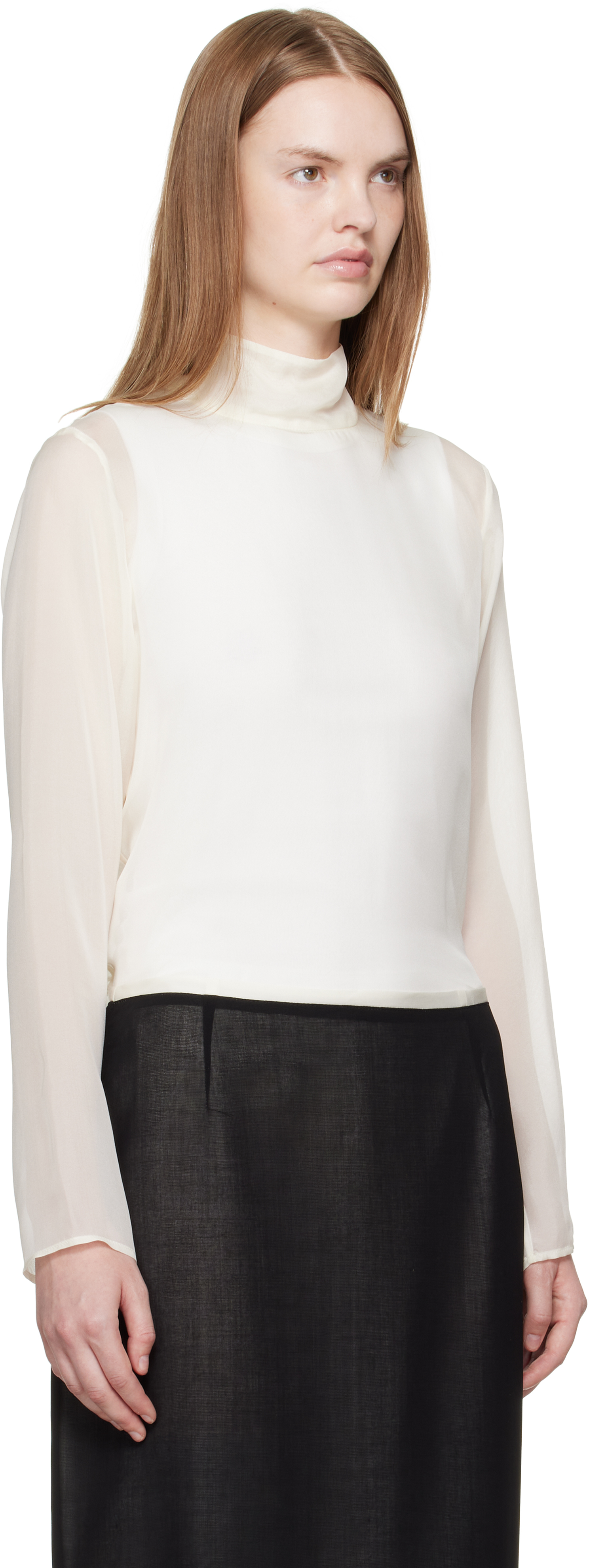 La Collection Off-white Clarice Blouse In Neutral