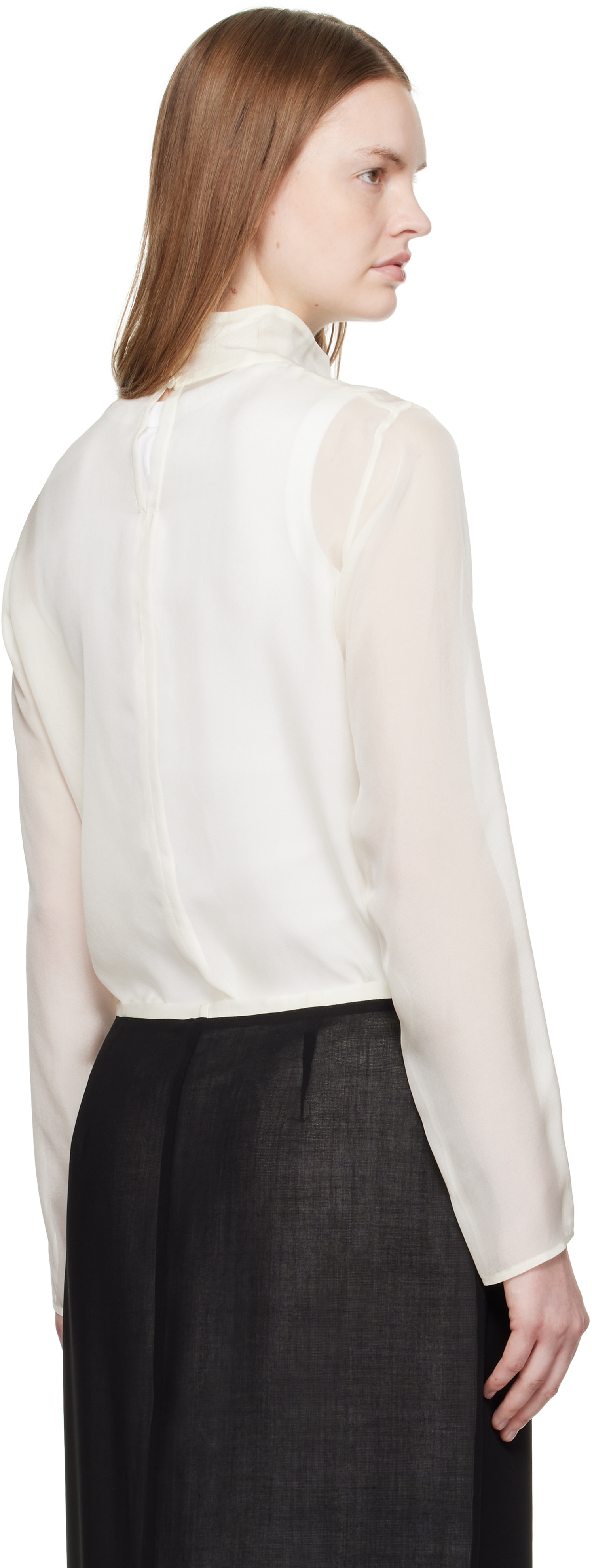 La Collection Off-white Clarice Blouse In Neutral