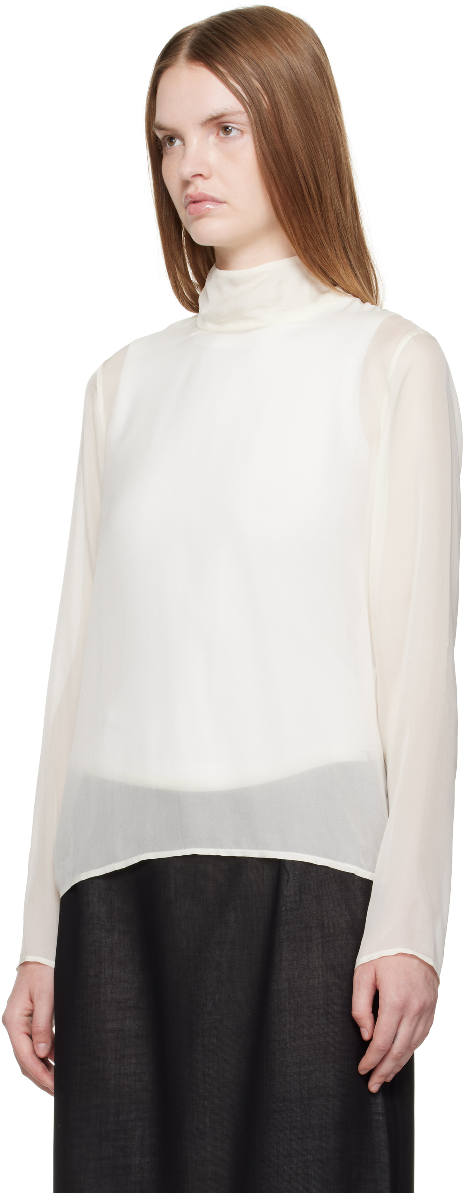La Collection Off-white Clarice Blouse In Neutral