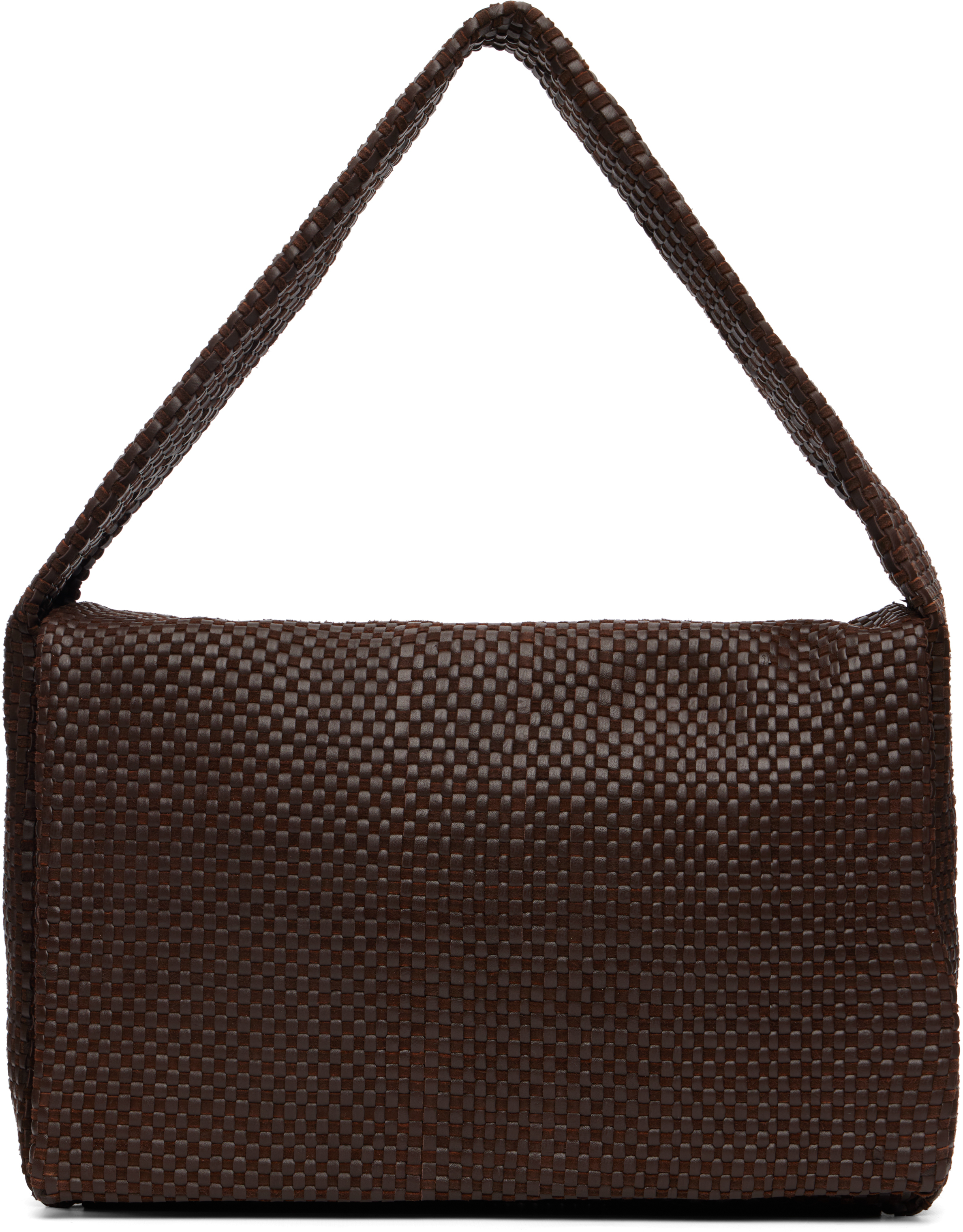 Brown Lattice Everyday Satchel