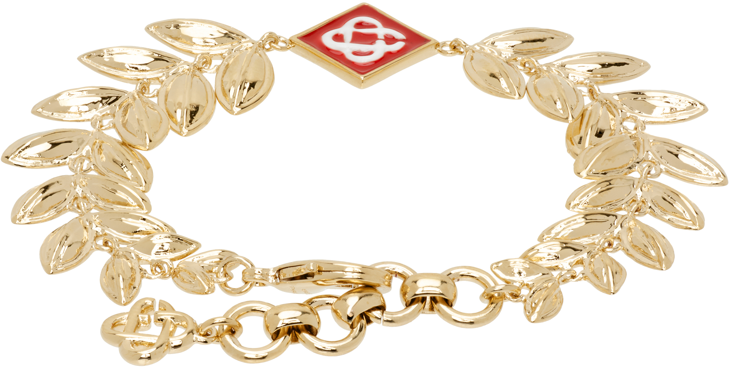 Casablanca Laurel Leaf Bracelet In Multi