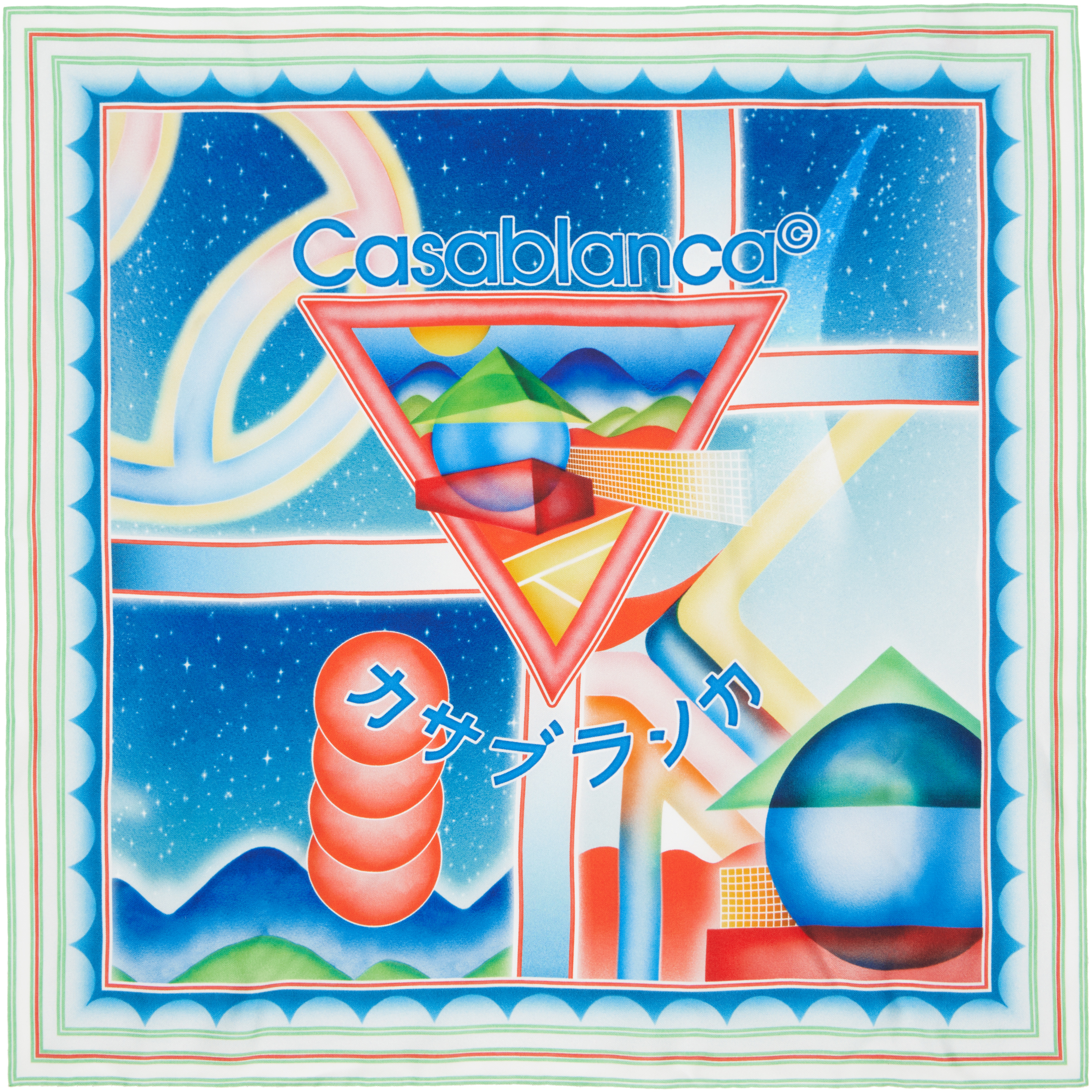 Casablanca: マルチカラー ミディアム シルク スカーフ | SSENSE