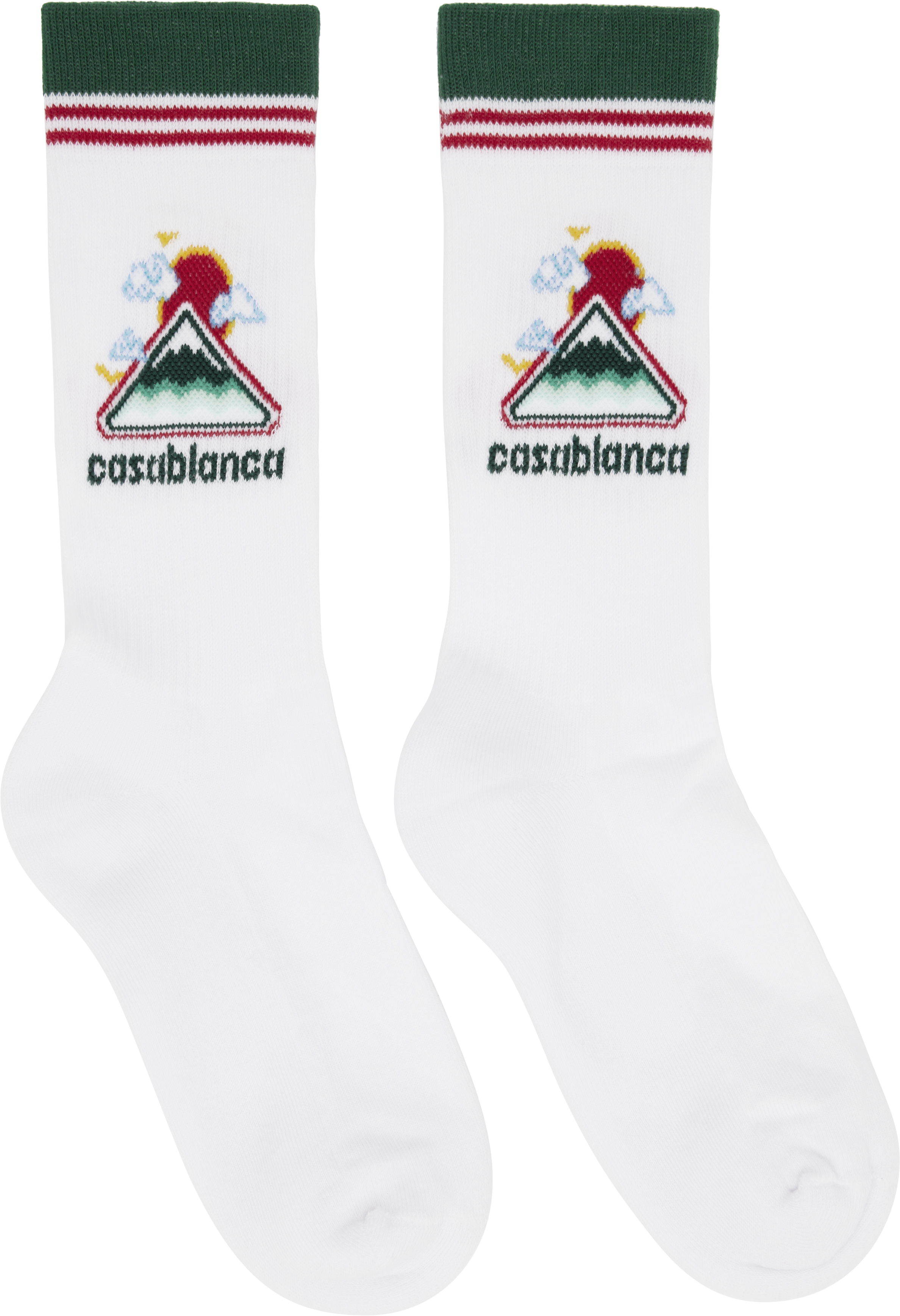 White Montagne Ondulee Socks