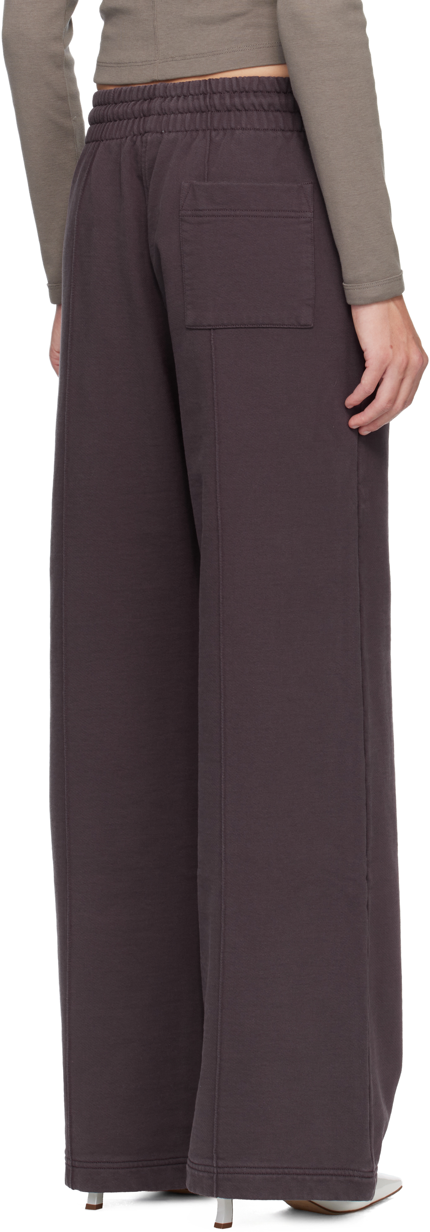 Casablanca Purple Dragonfly Floral Open Hem Sweatpants In Animal Print