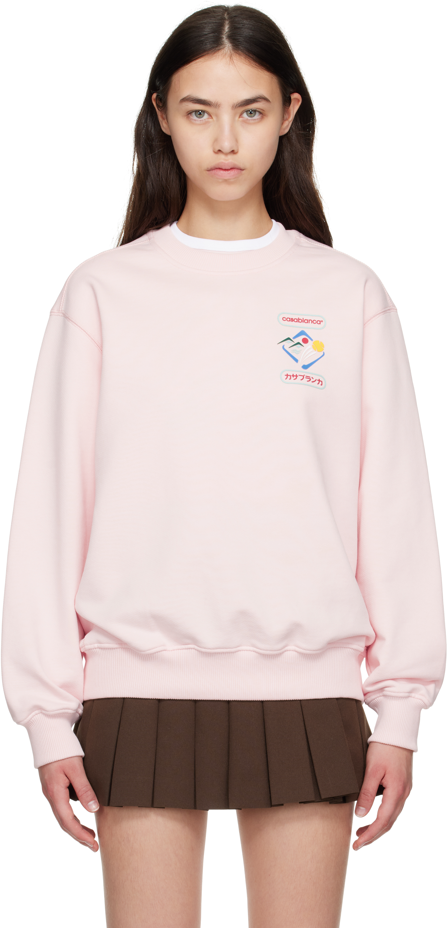 Pink 'Casablanca' Montagne Sportif Sweatshirt