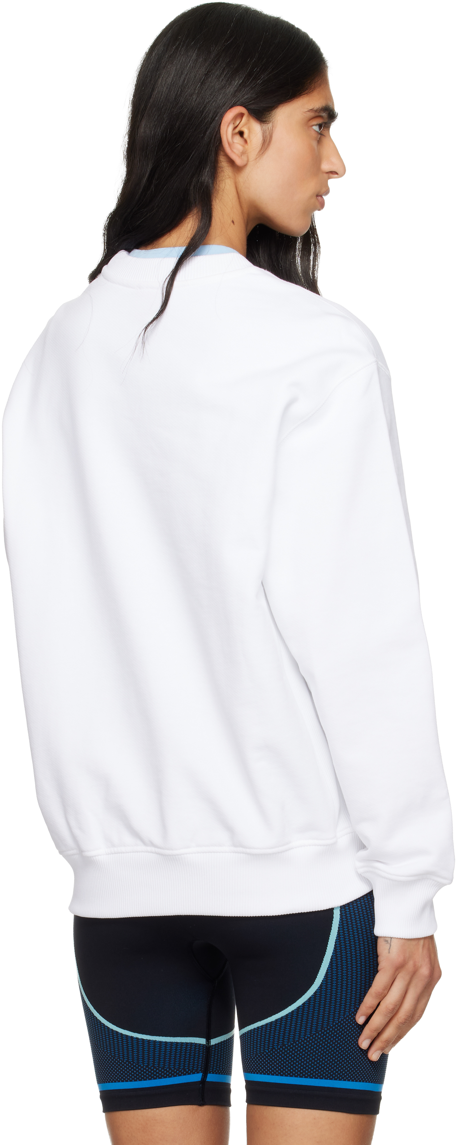 Casablanca Printed Crew Neck Sweatshirt In White