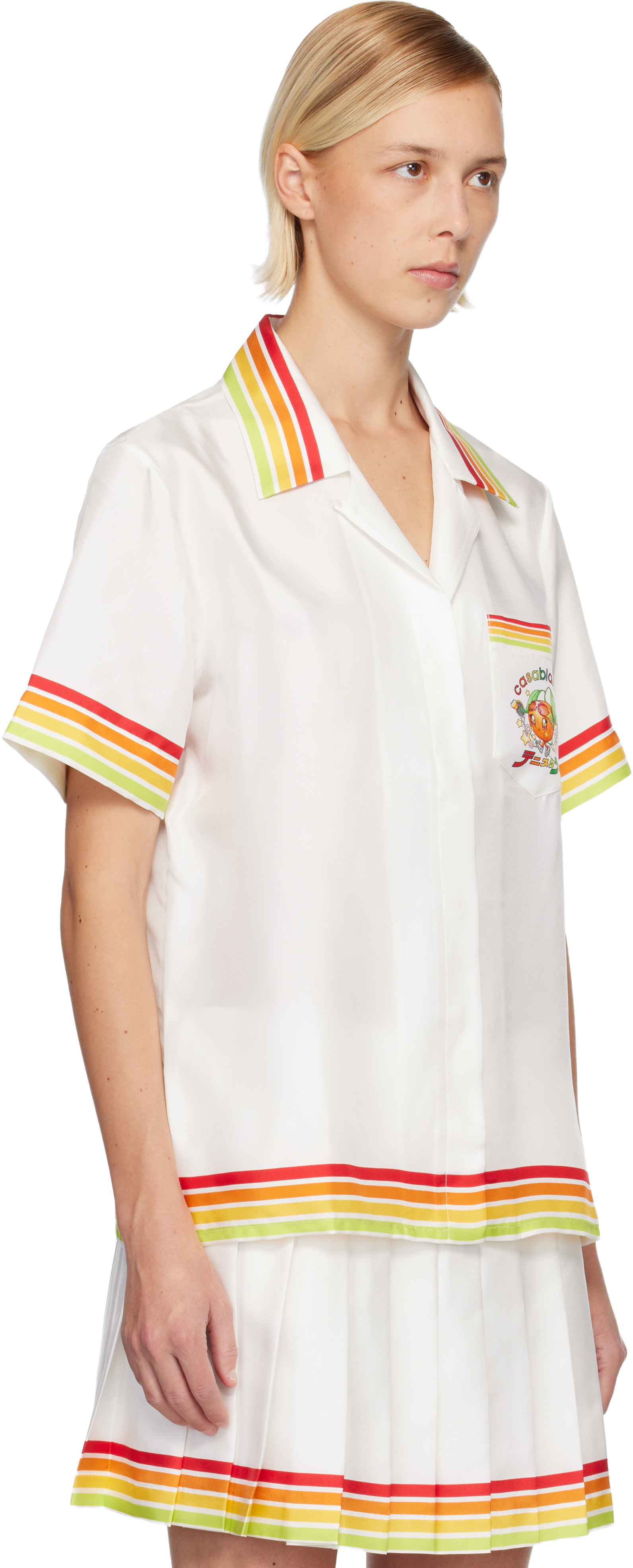 Casablanca Stripe-detailing Shirt In White