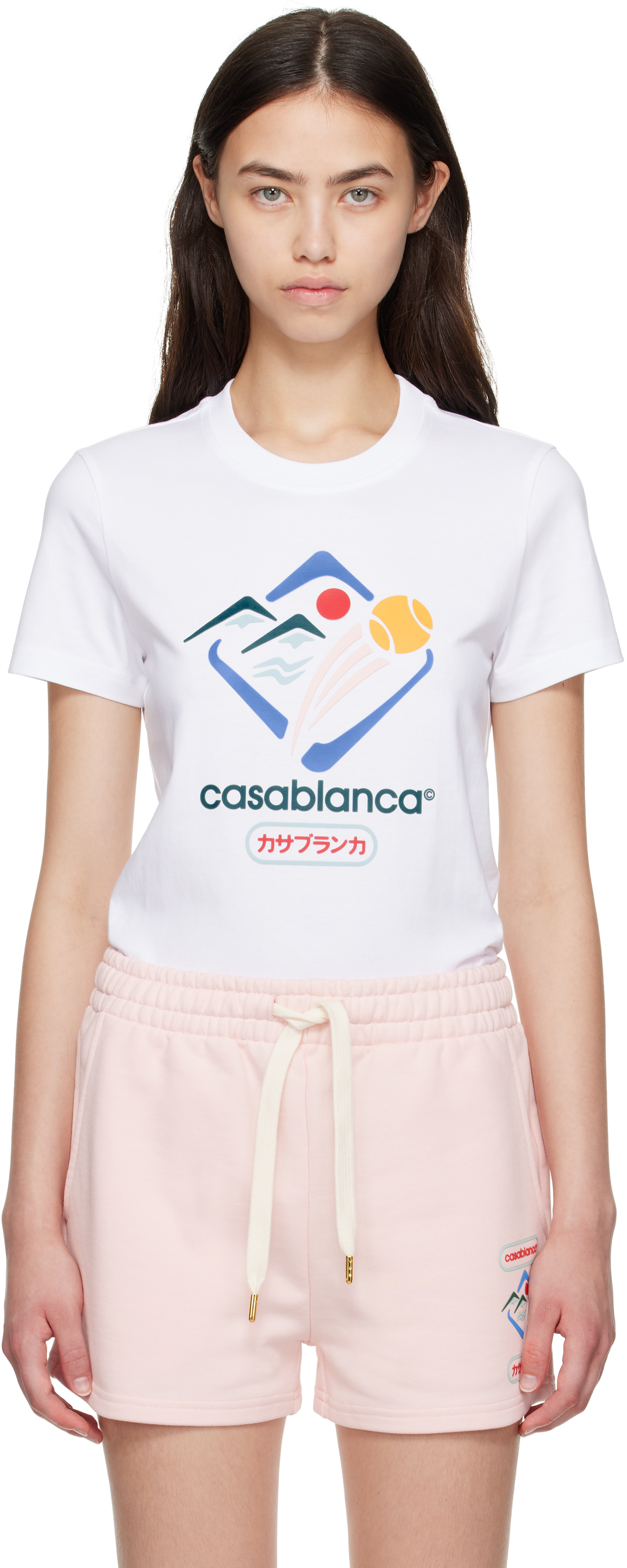 White 'Casablanca' Montagne Sportif T-shirt