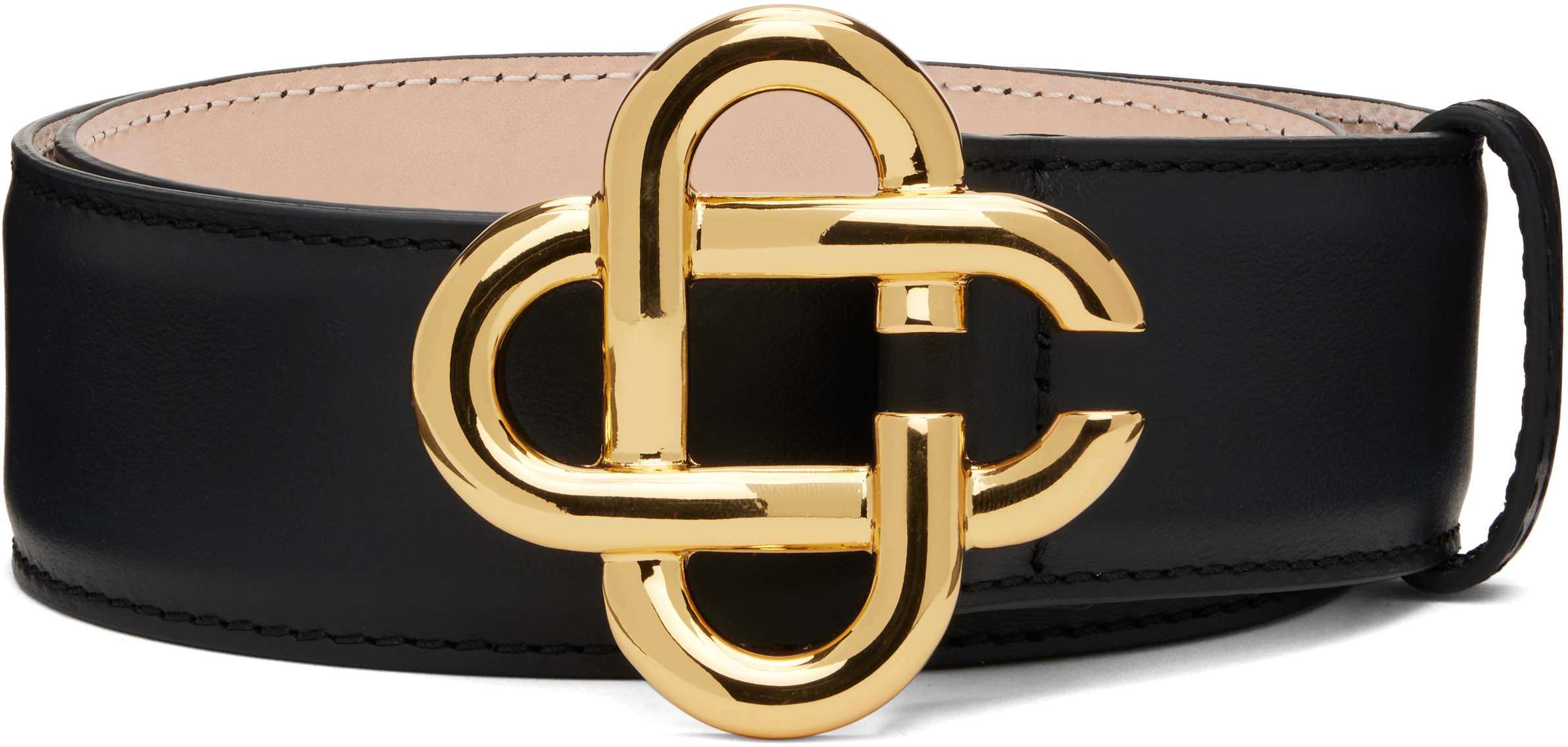 Black CC Logo Buckle Belt