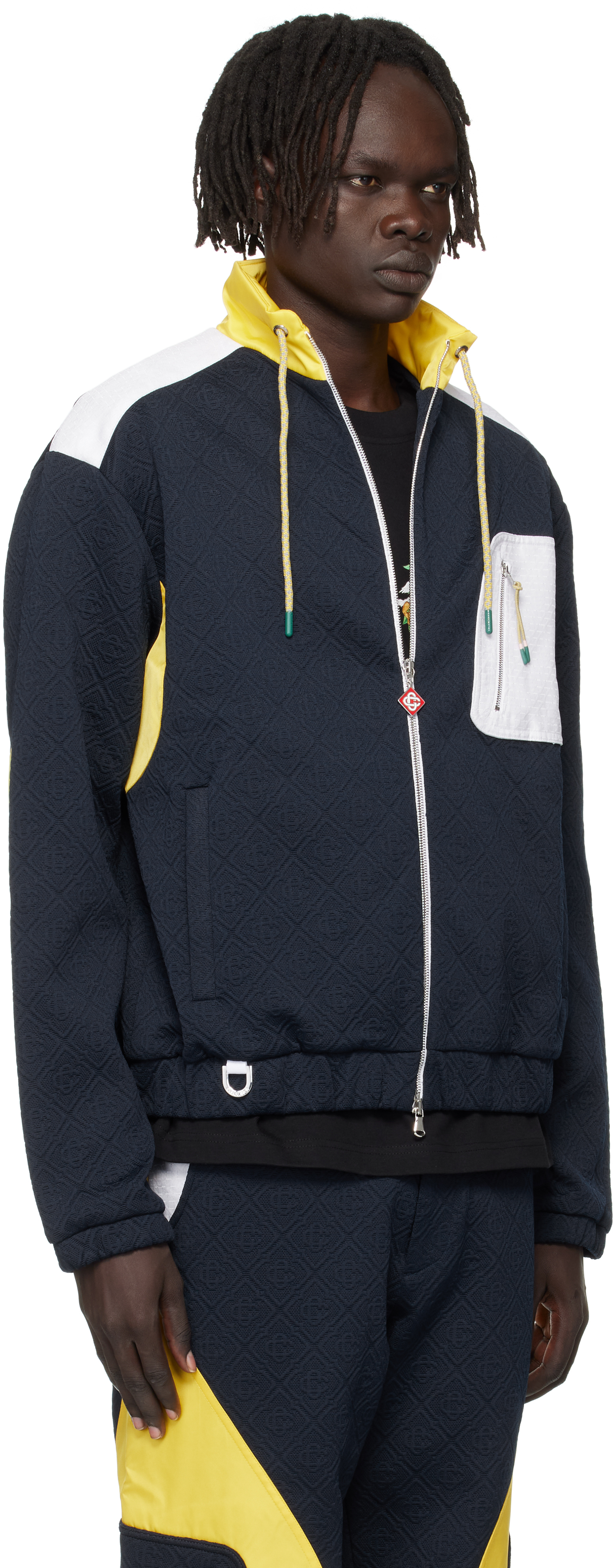 Casablanca Casual Jacket In Blue Polyester In Blue