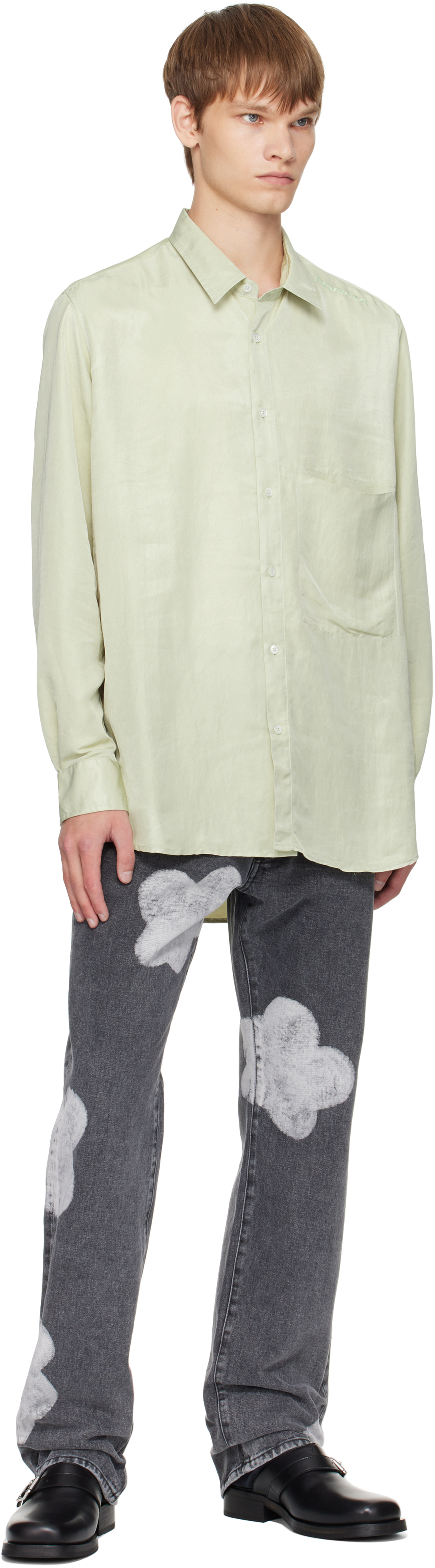 Forma Green Fluid Pocket Shirt In Green