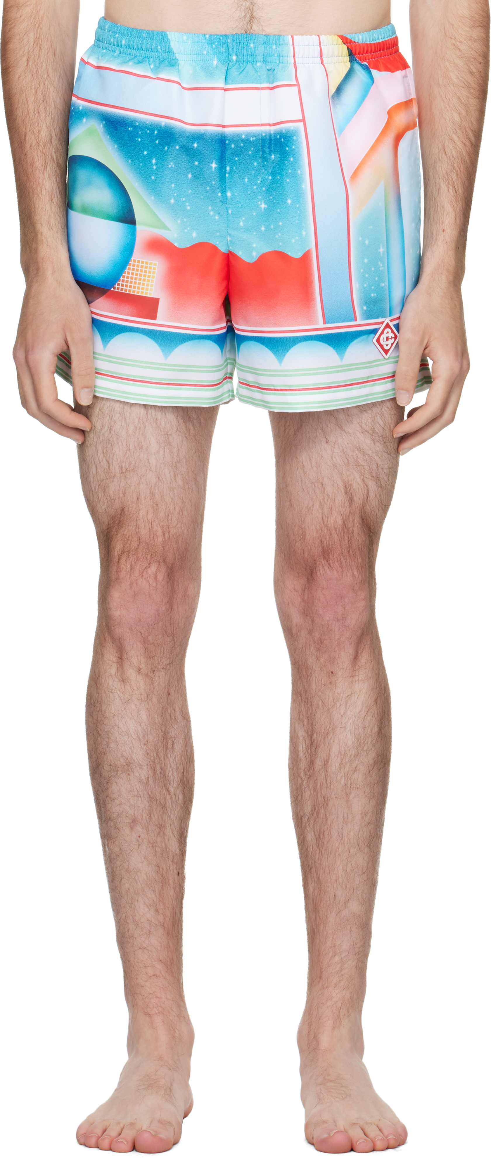 Multicolor Galaxy Court Swim Shorts