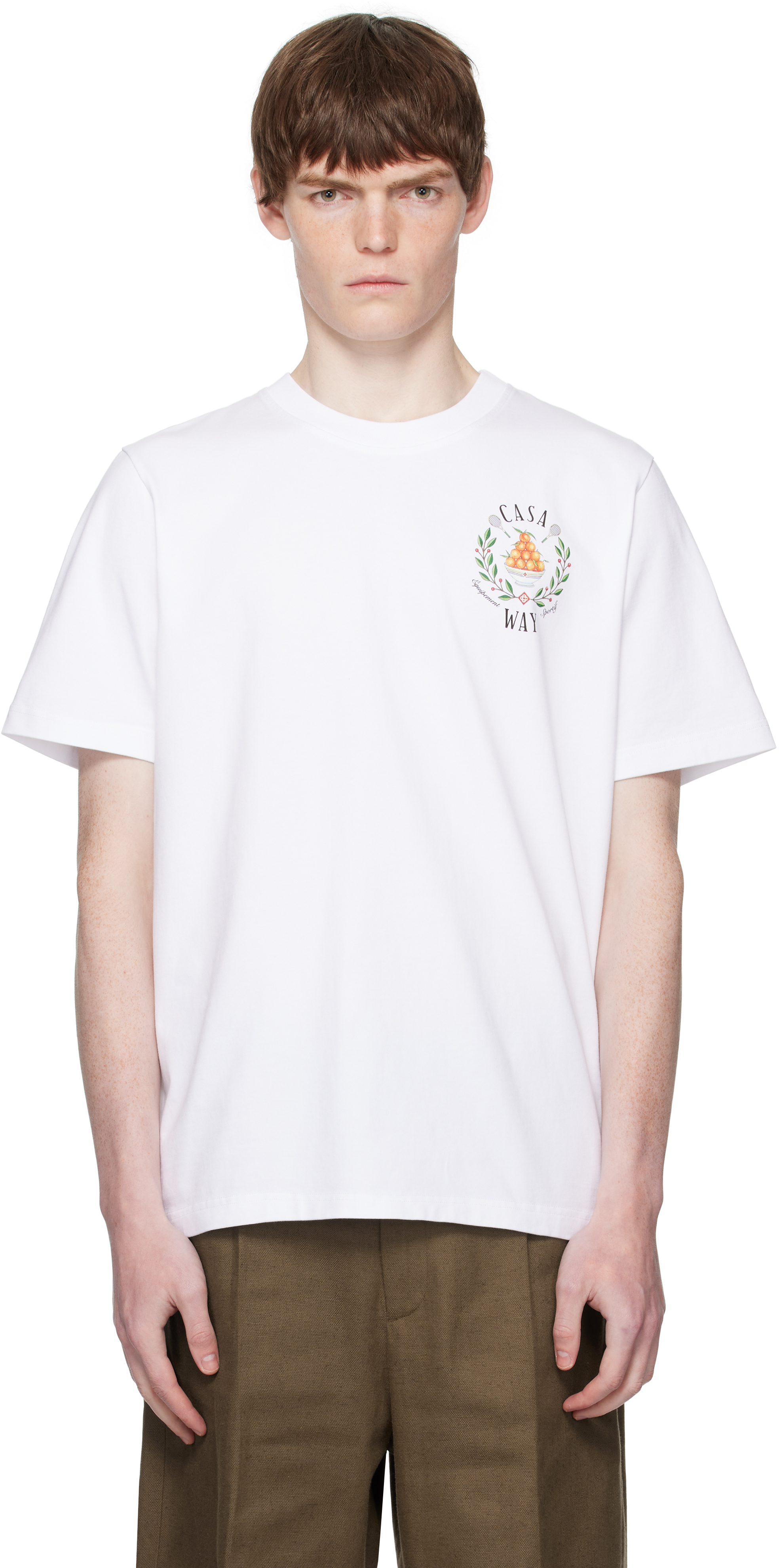 White 'Casa Way' Short-Sleeve T-shirt by Casablanca on Sale