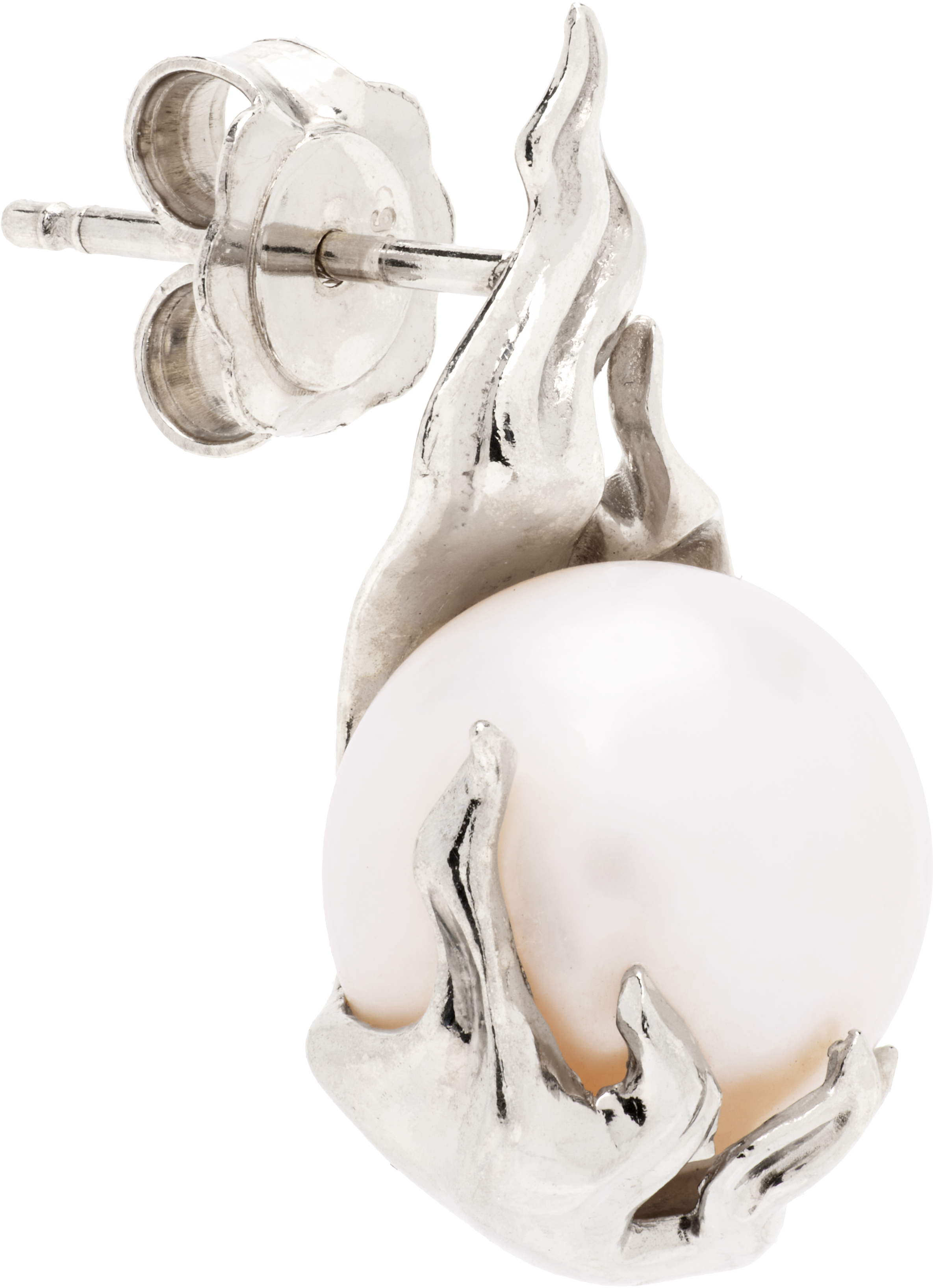 Alan Crocetti Ssense Exclusive Pearl In Heat Single Earring