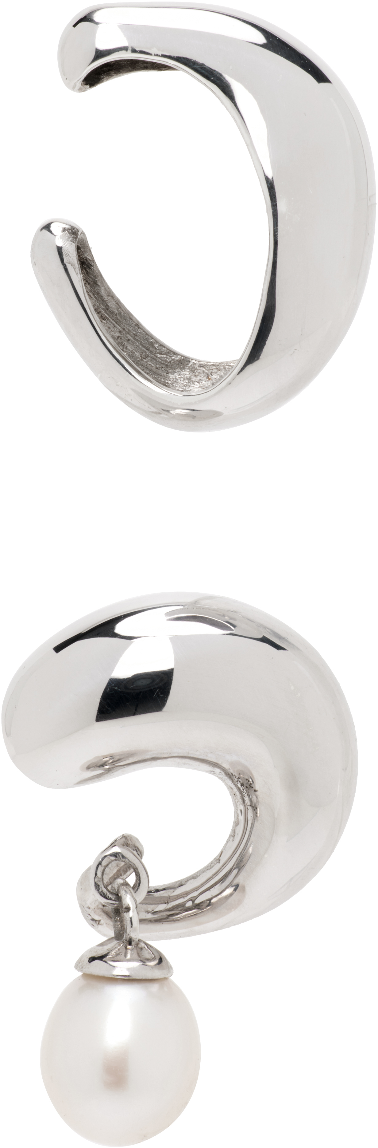 Alan Crocetti Mini Alien Pearl Left Ear Cuff & Earring Set