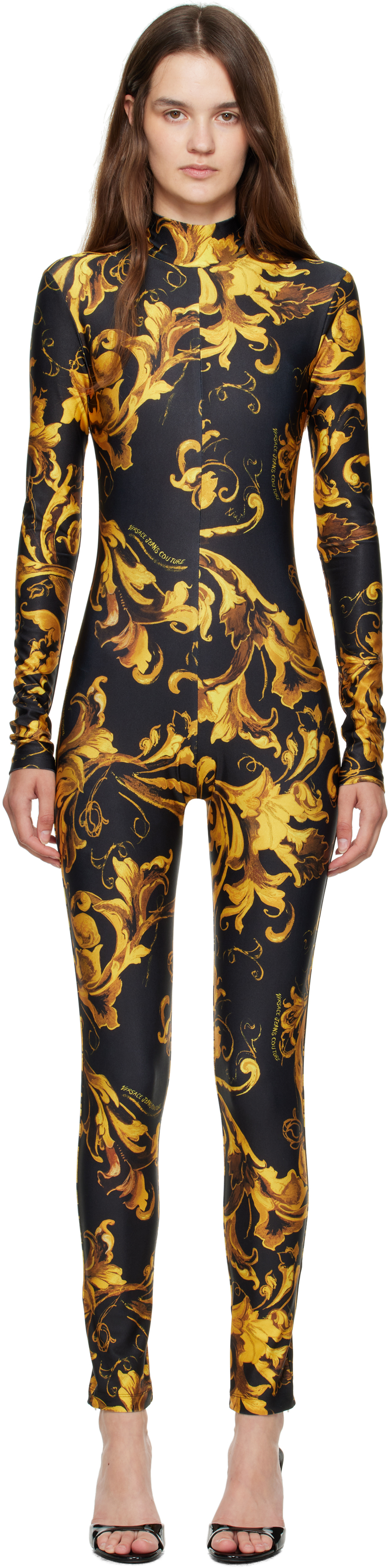 Black & Gold Barocco Porcelain Jumpsuit