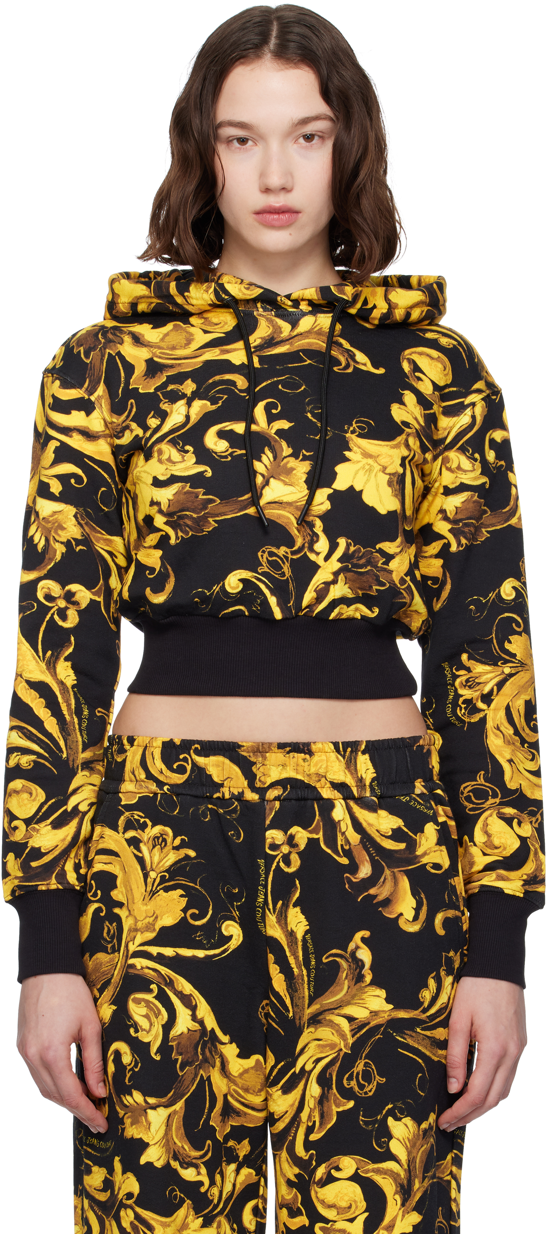 Black & Gold Barocco Hoodie