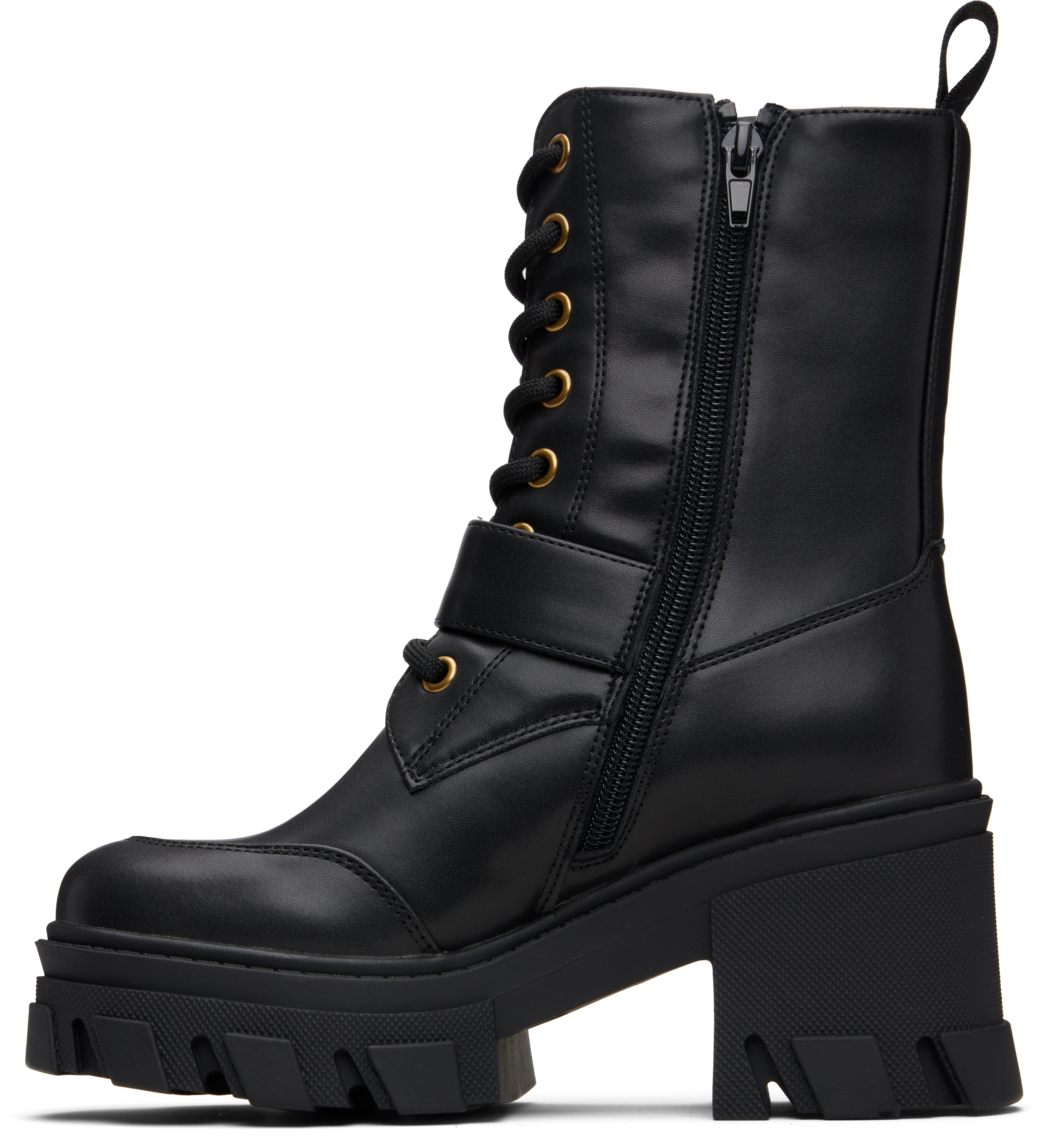 Versace Jeans Couture Black Baroque Buckle Drew Boots In Black
