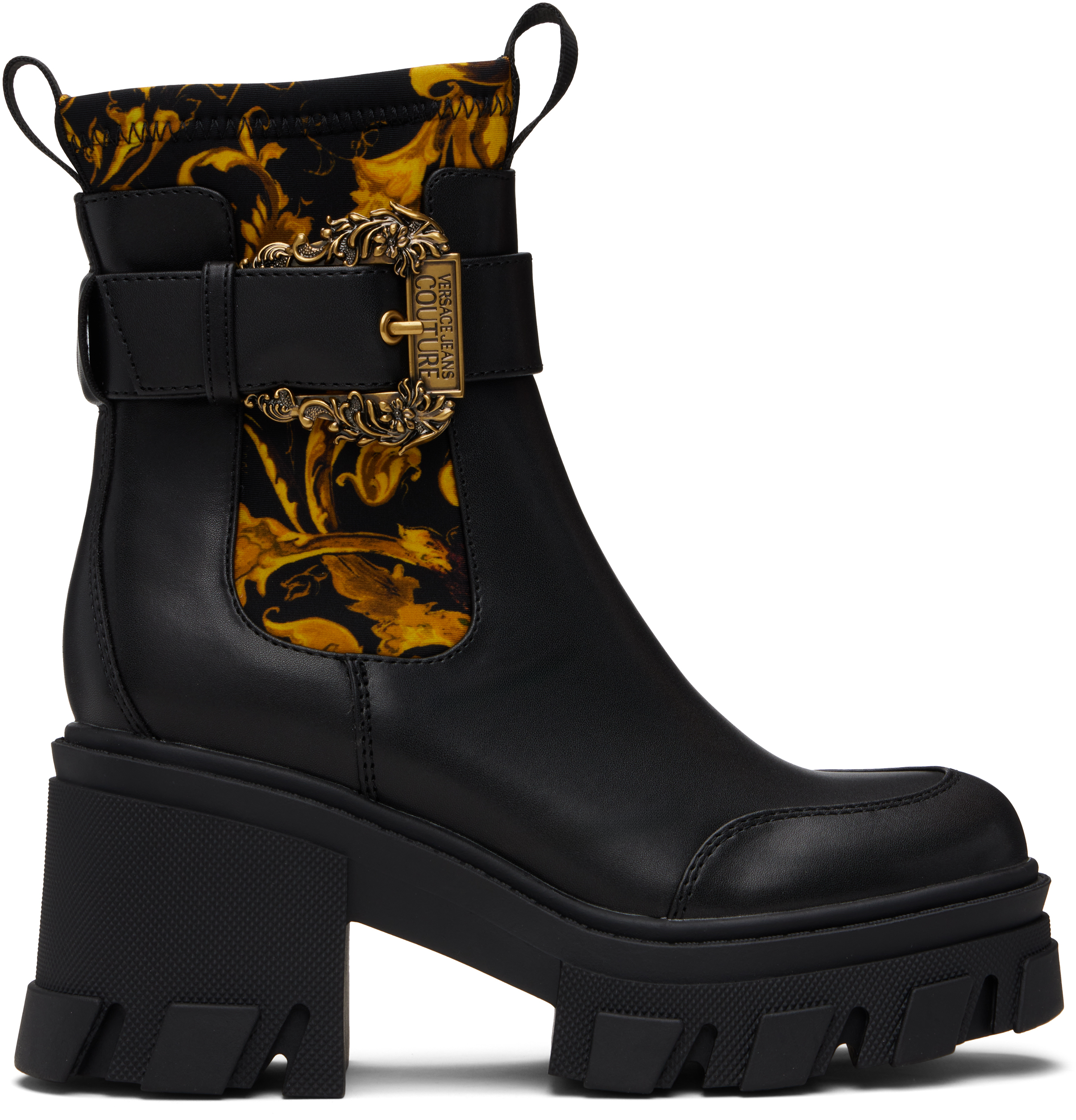 Black Sophie Chain Couture Chelsea Boots