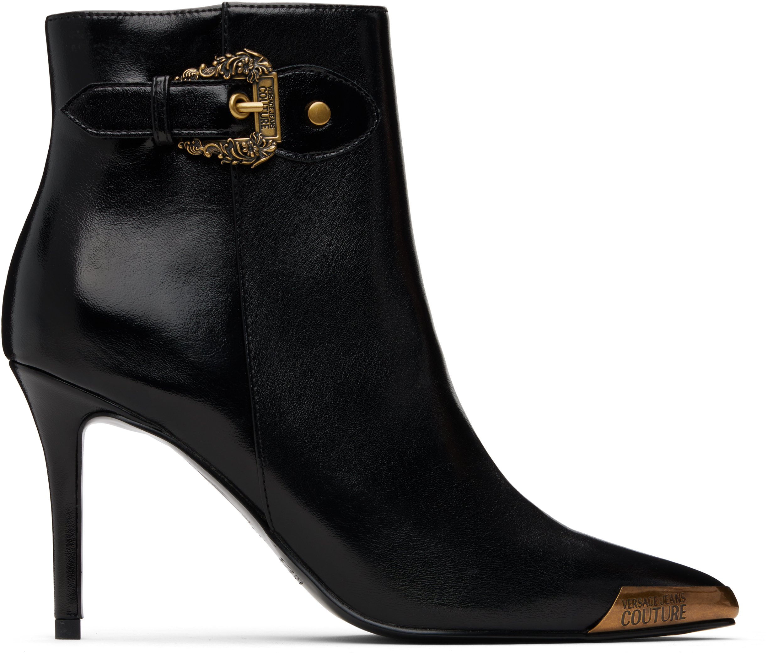 Black Logo Plaque Boots