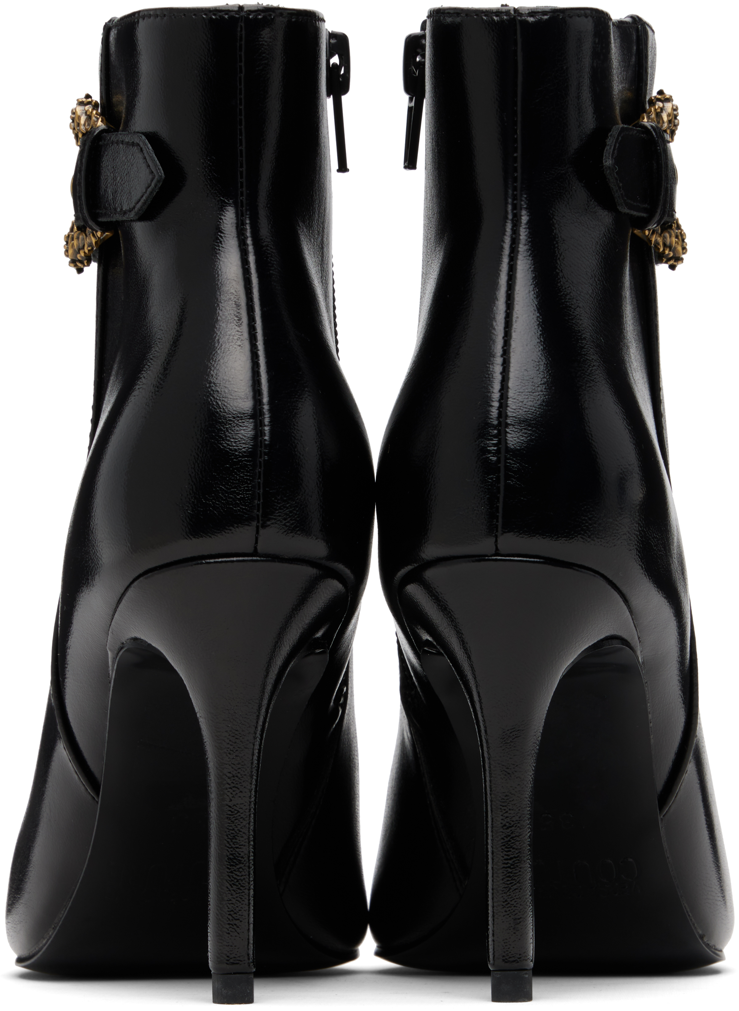 Versace Jeans Couture 90mm Scarlett Buckle-detail Ankle Boots In Black
