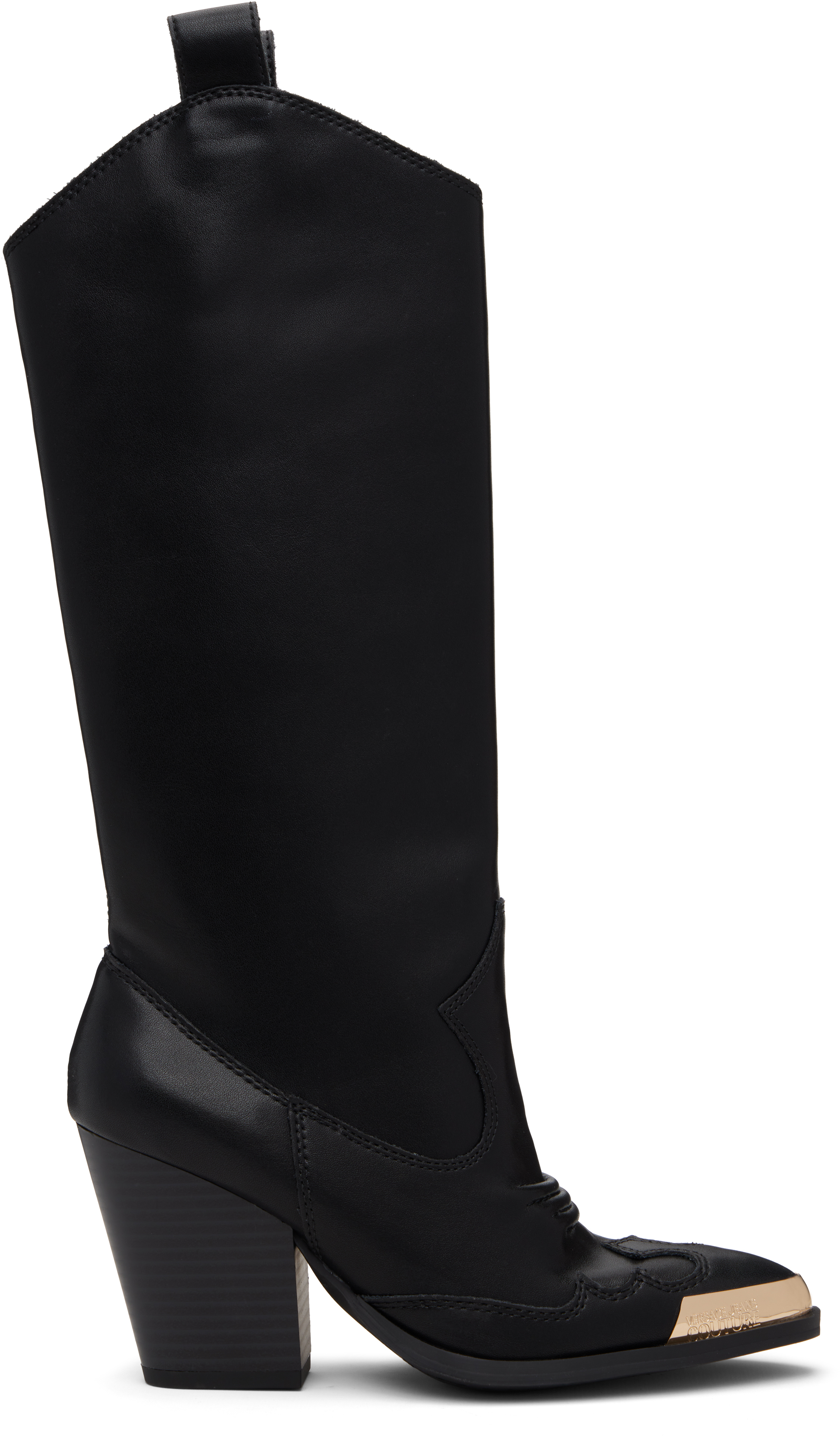 Black Logo Plaque Tall Boots