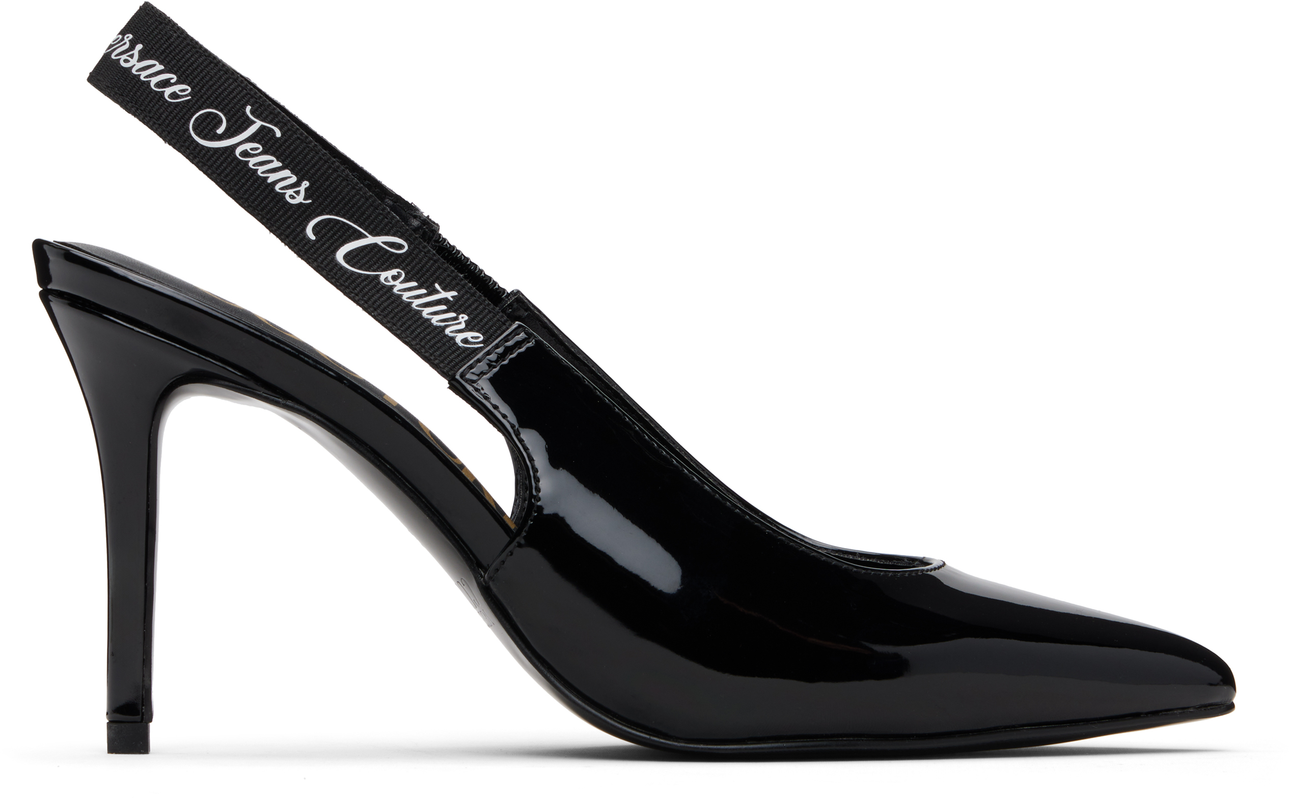 Black Scarlett Slingback Mid Heels