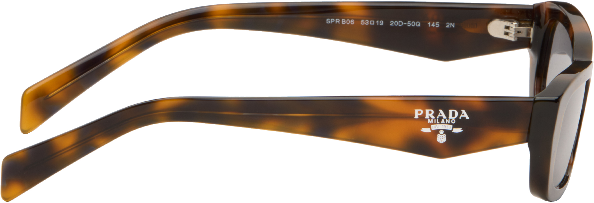 Prada 0pr B06s Rectangular Tortoiseshell Acetate Sunglasses In Multi