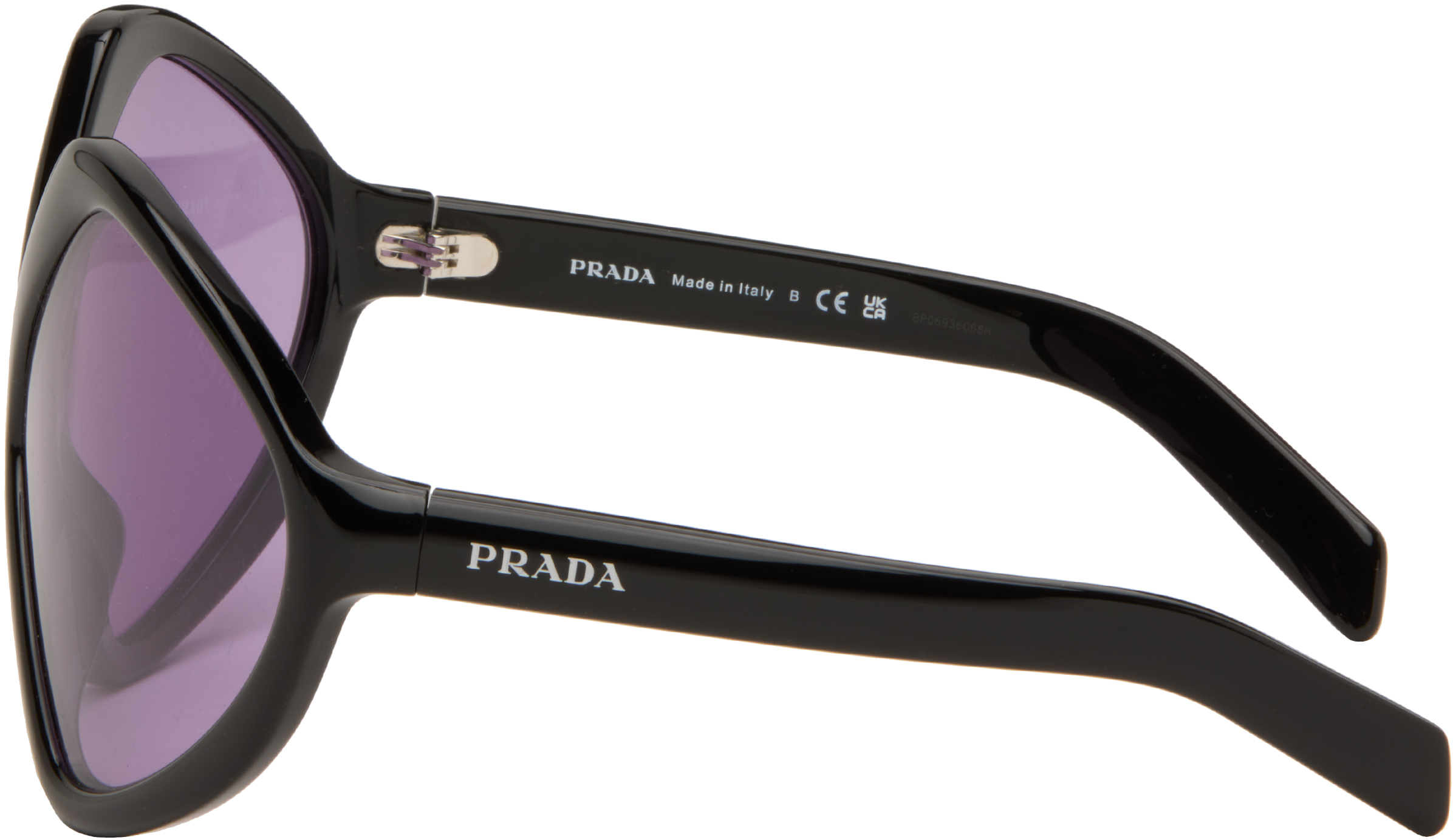 Prada Black Runway Oversized Sunglasses In Black
