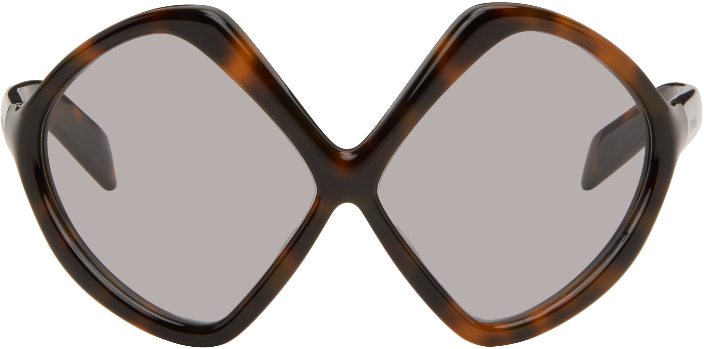 Prada Brown Runway Oversized Sunglasses In Brown