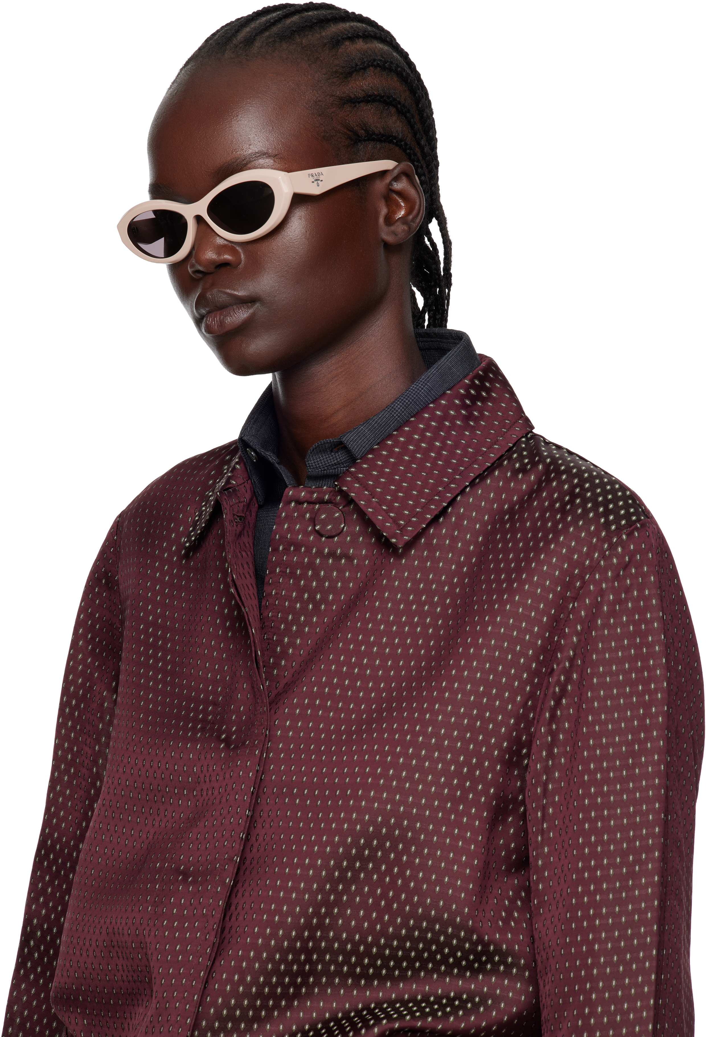 Prada Pink '' Symbole Sunglasses In Metallic