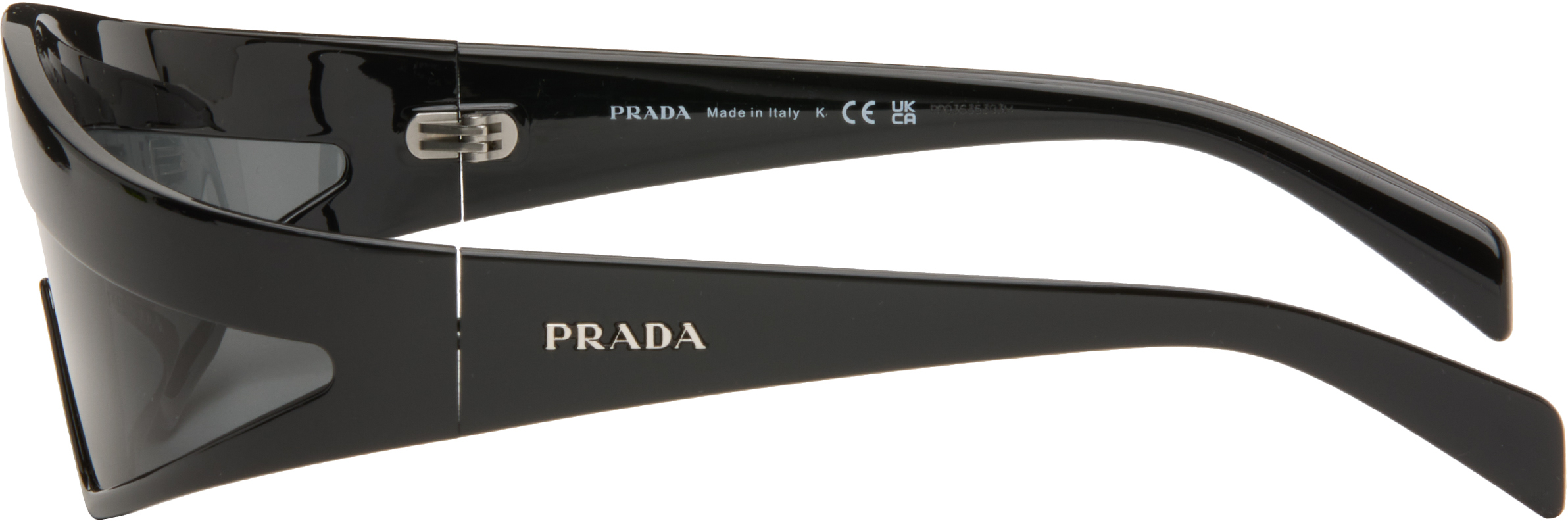 Prada Black Runway Shield Sunglasses In Black