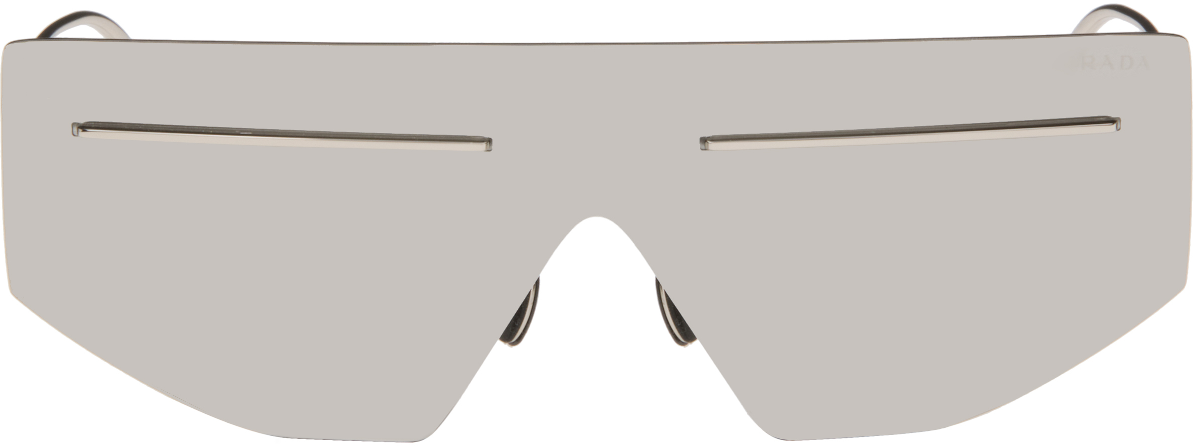 Silver Shield Sunglasses by Prada Eyewear on Sale