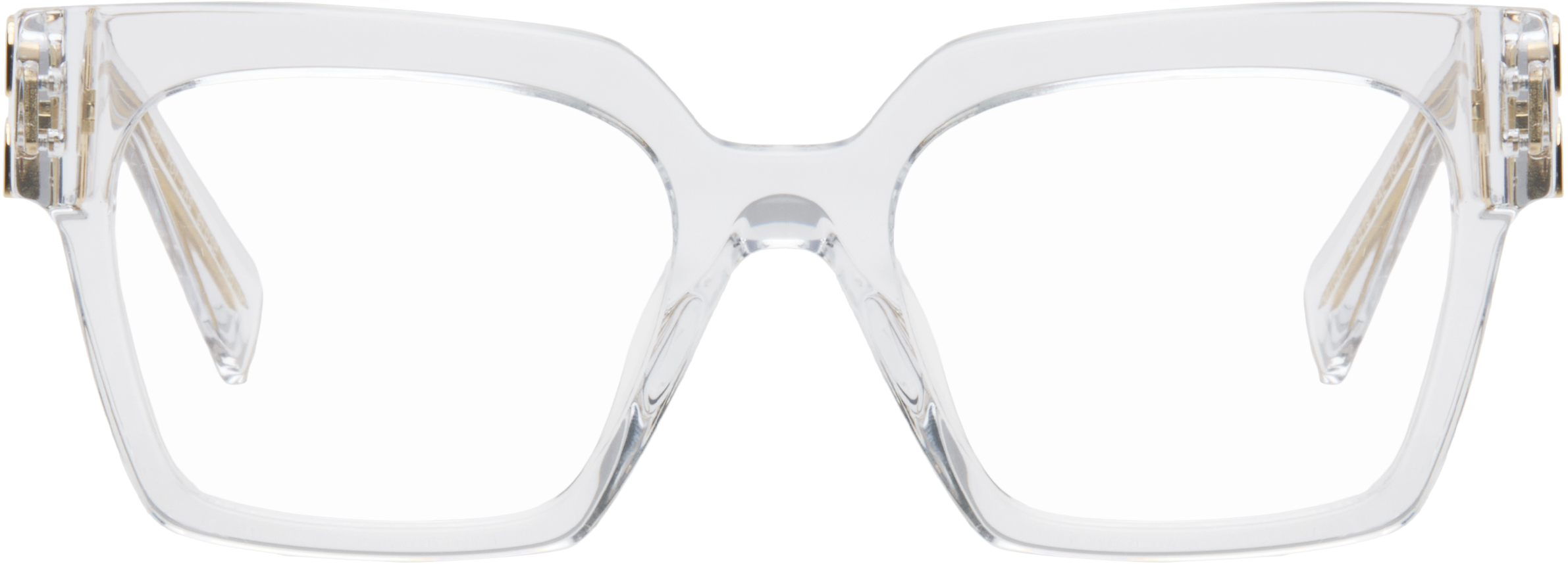 Miu Miu Transparent Miu Glimpse Glasses In White