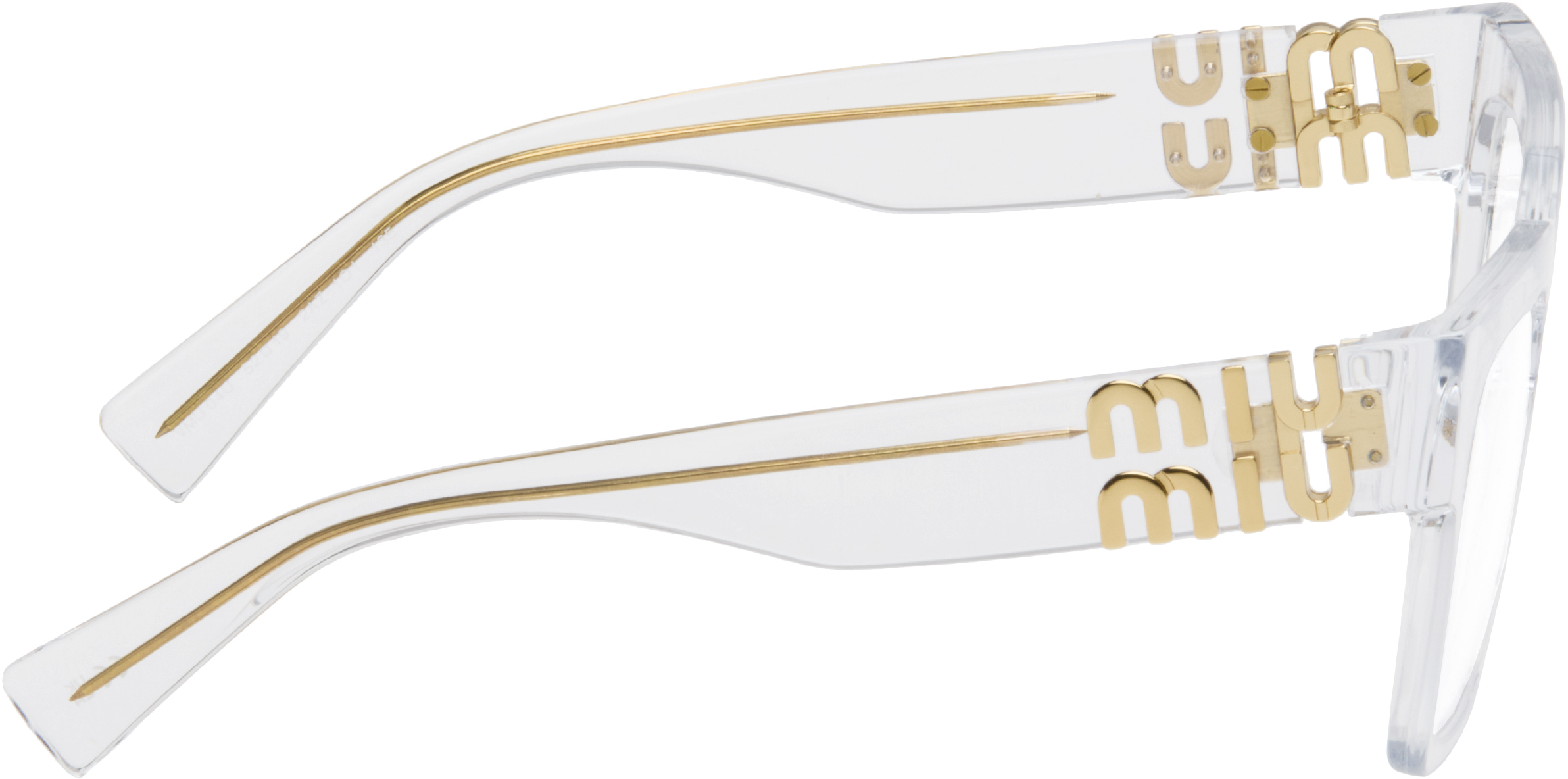 Miu Miu Transparent Miu Glimpse Glasses In White