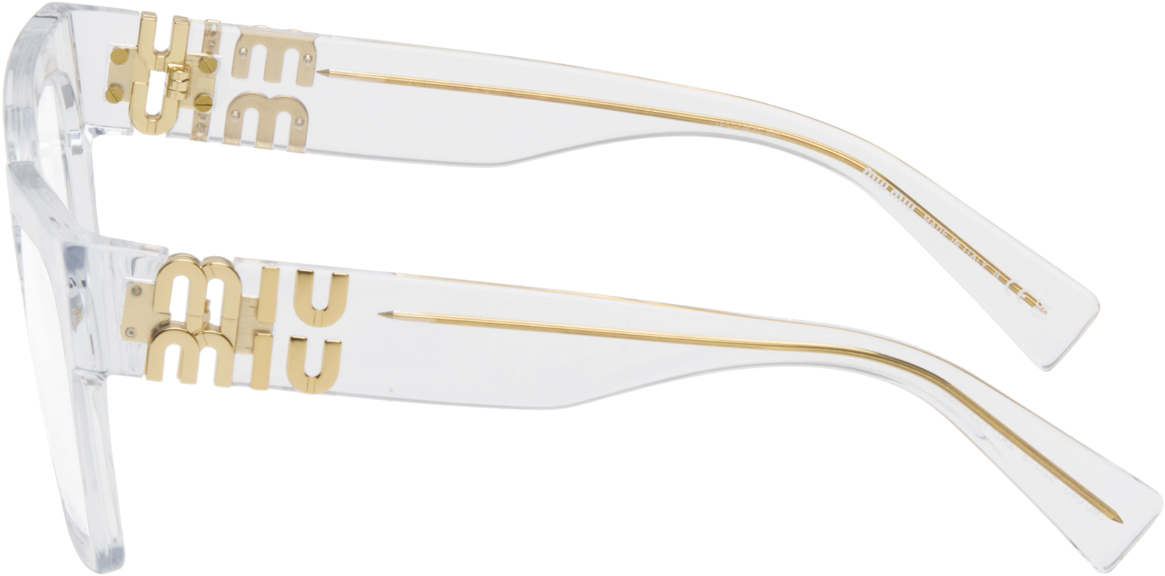 Miu Miu Transparent Miu Glimpse Glasses In White