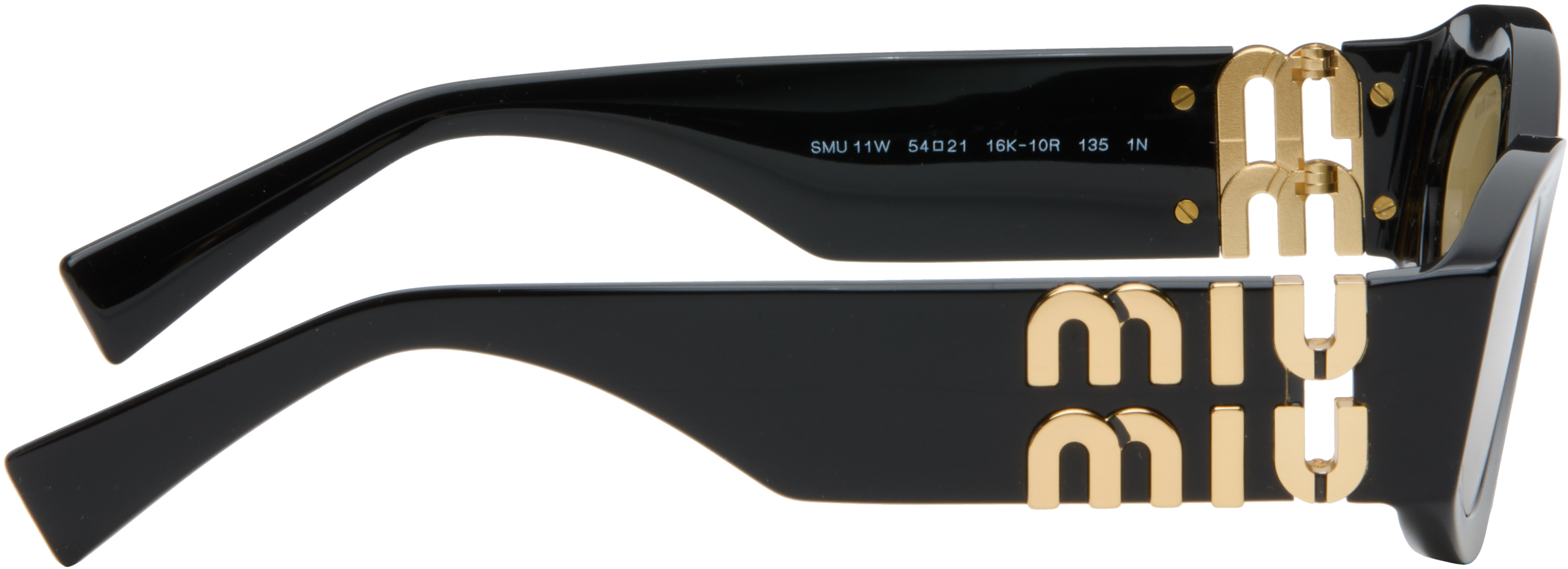 Miu Miu Black Miu Glimpse Sunglasses