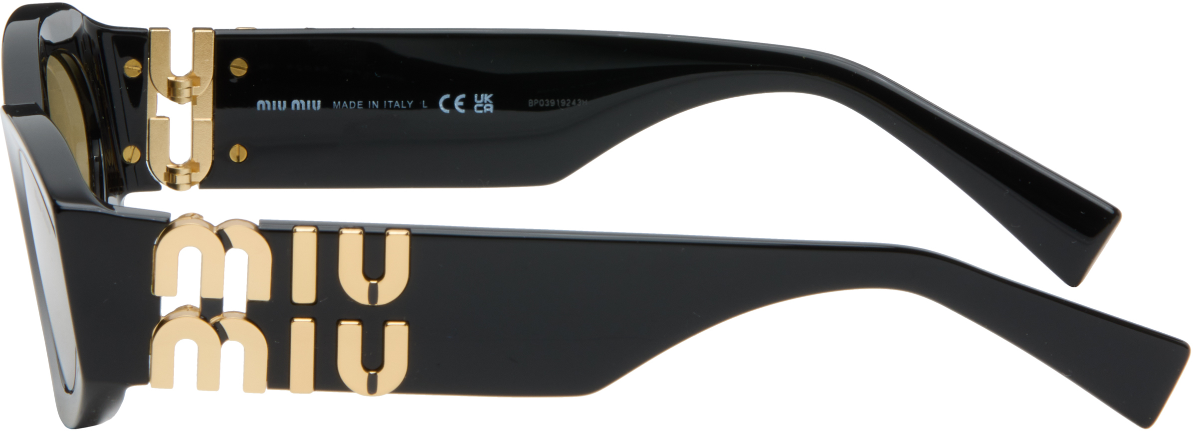 Miu Miu Black Miu Glimpse Sunglasses